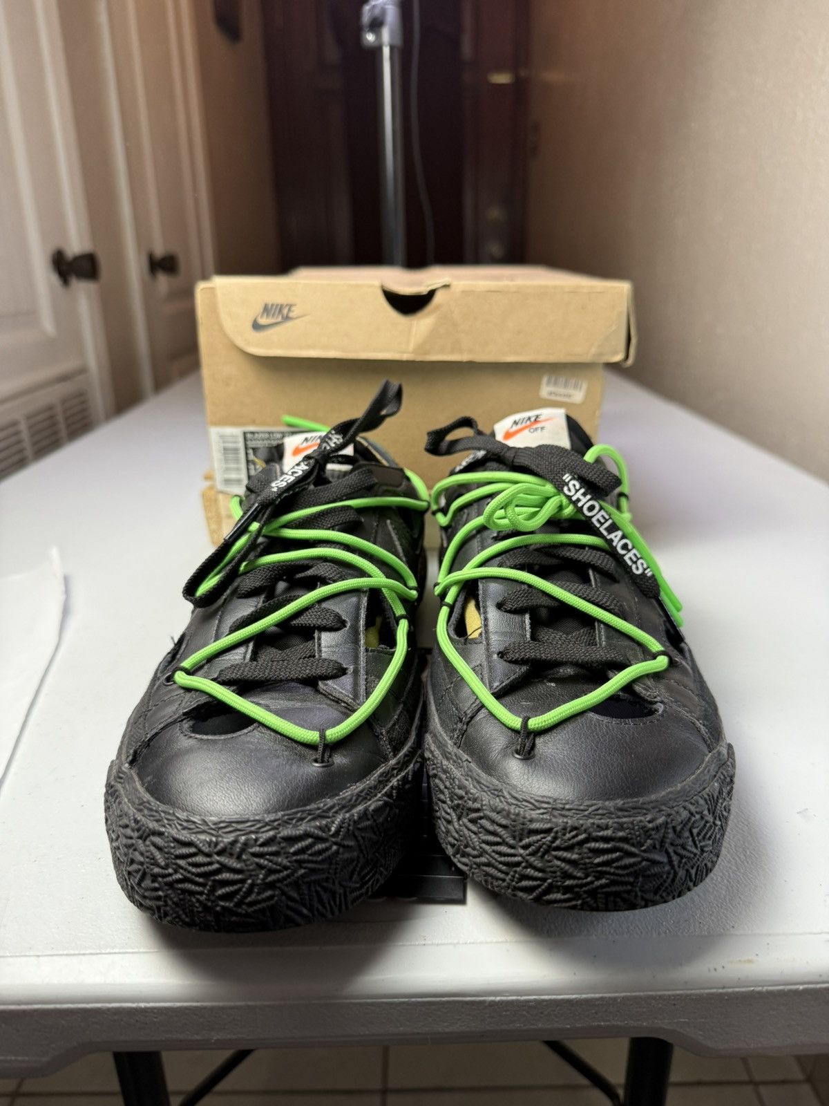 Nike × Off-White Used 2022 Nike Off-White x Blazer Low 'Black' Sz 11 Size US 11 / EU 44 - 3 Thumbnail