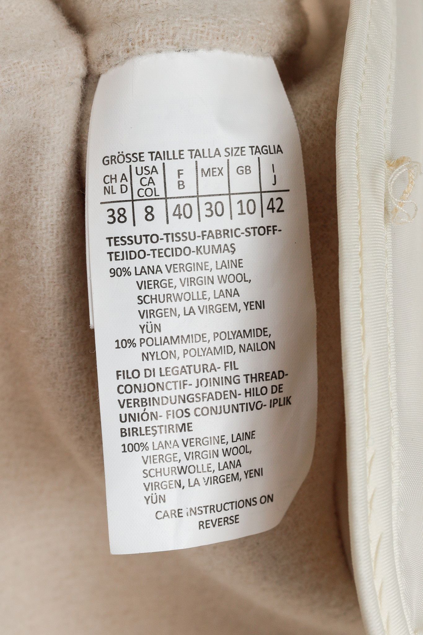 Weekend Max Mara Weekend Max Mara Cream Wool Double-Breasted Jacket Size M / US 6-8 / IT 42-44 - 9 Thumbnail