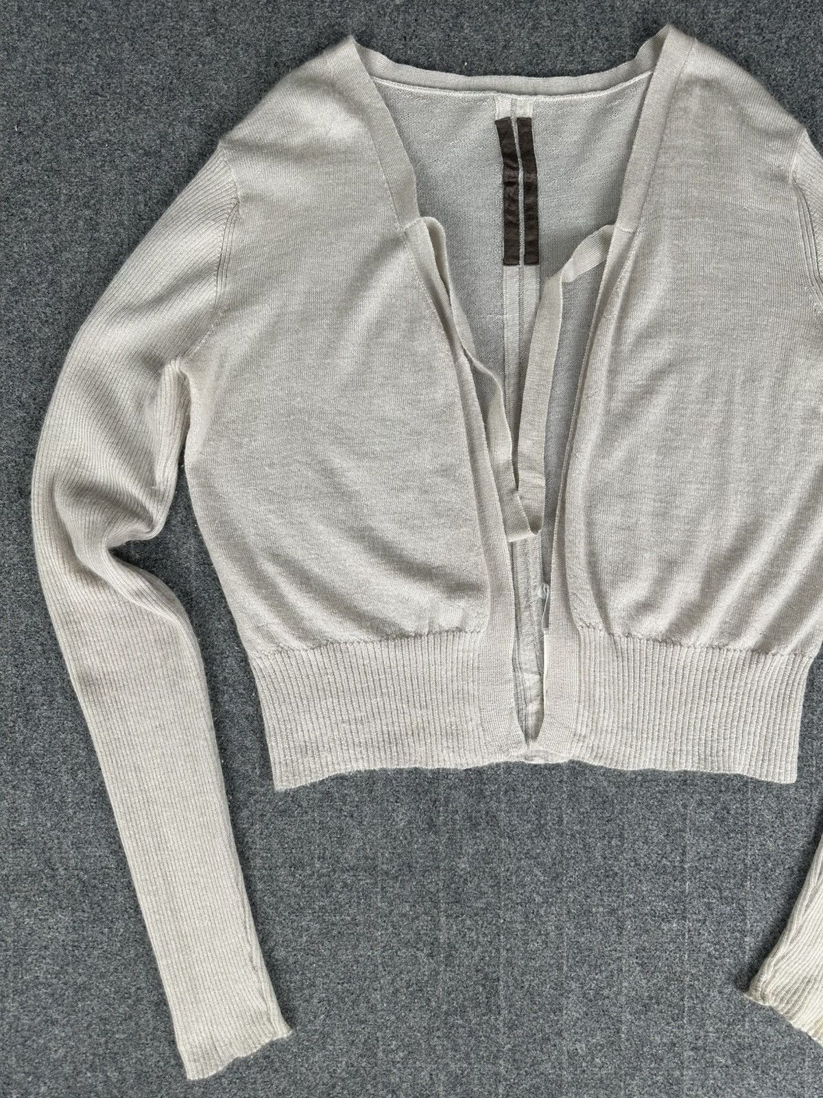 Rick Owens Rick Owens - “Creatch” S/S08 Pearl Cashmere Ribbed Cardigan Size US XS / EU 42 / 0 - 2 Thumbnail