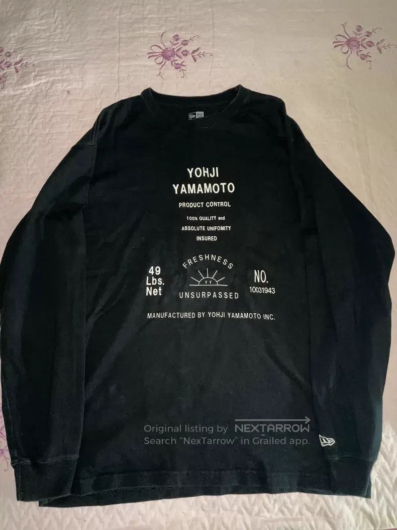 Yohji Yamamoto Yohji Yamamoto Slogan Logo Long Sleeve T-Shirt Size US XXL / EU 58 / 5 - 2 Thumbnail