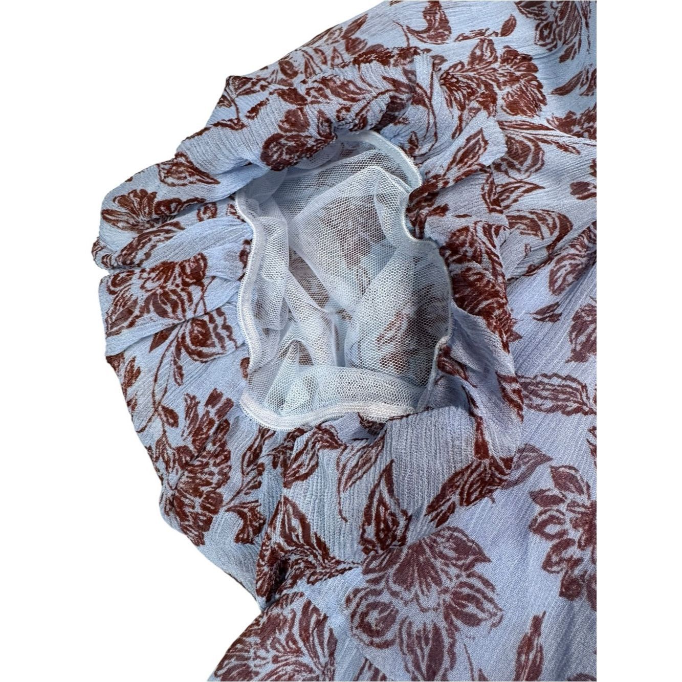Madewell NWT New Madewell Puff-Sleeve Mini Floral Viscose Dress Size Size L / US 10 / IT 46 - 5 Thumbnail