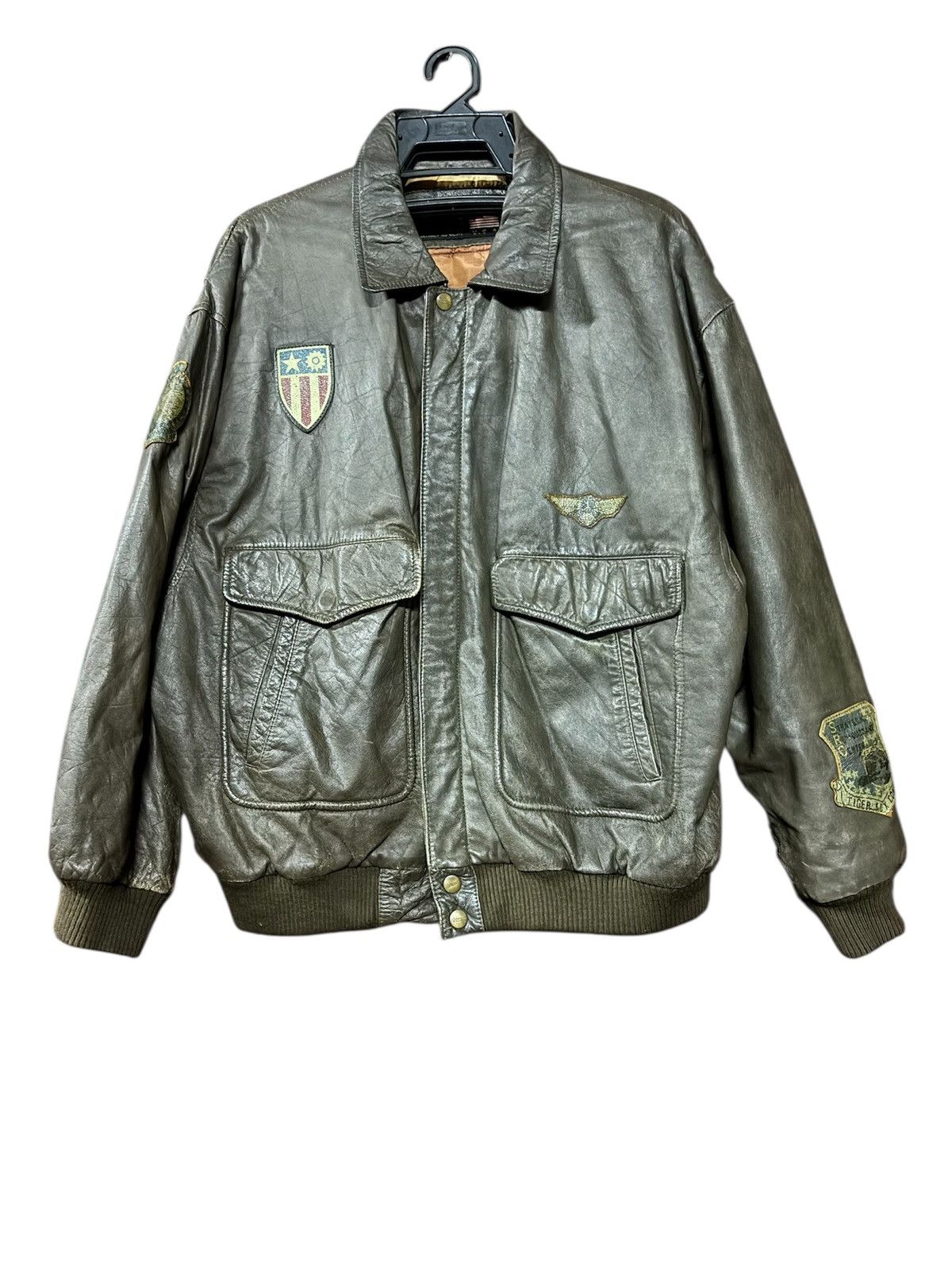 Robinson Les Bains Vintage Robinson aviator leather jacket Size US L / EU 52-54 / 3 - 1 Thumbnail