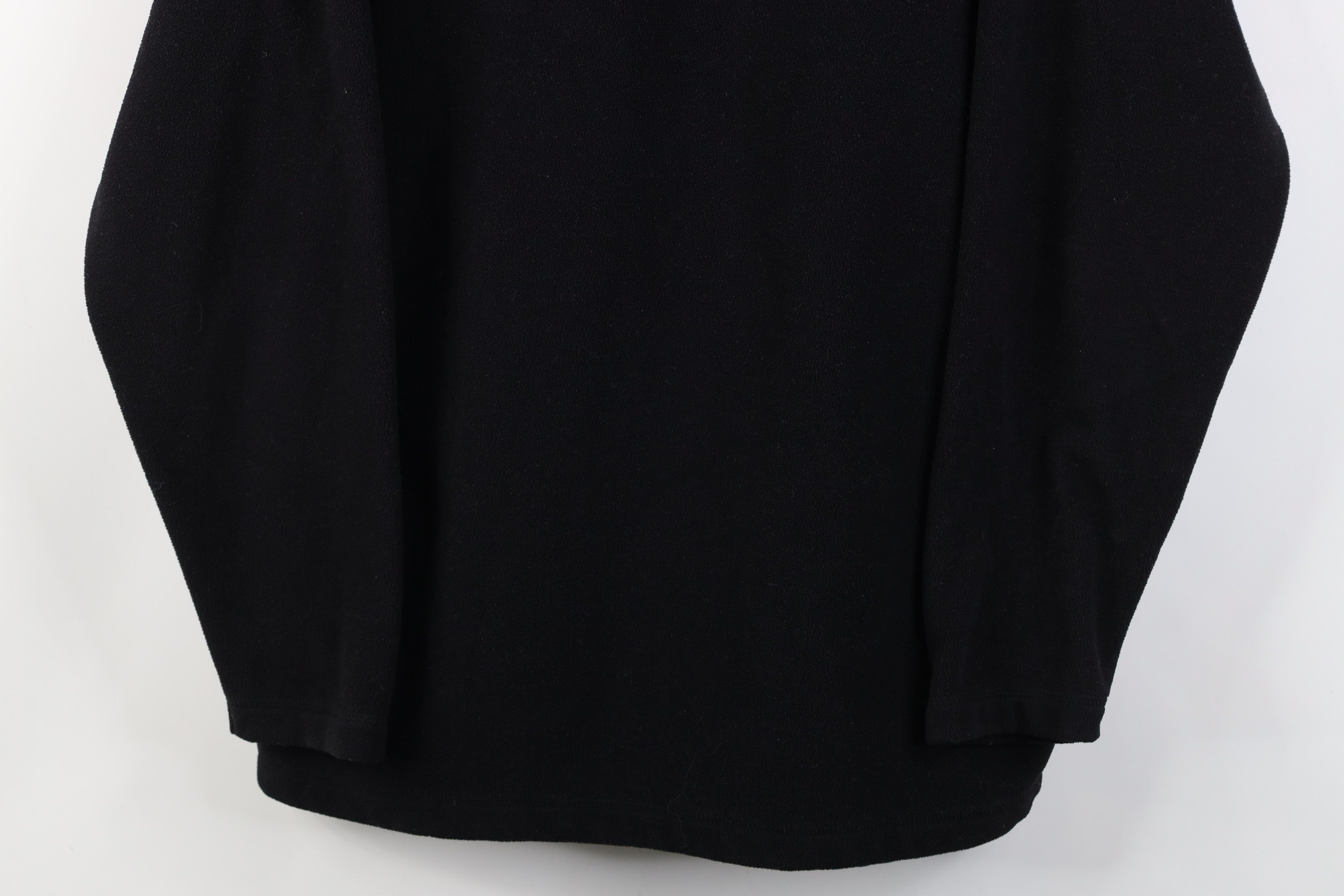 Vintage Vintage 90s Streetwear Blank Fleece Henley Sweater Black Size US M / EU 48-50 / 2 - 3 Thumbnail