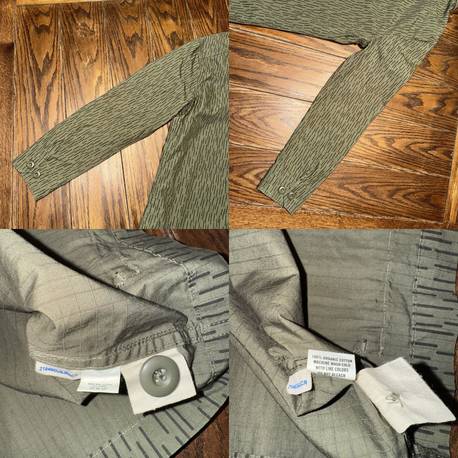 Taylor Stitch Taylor Stitch Men's 40 Medium Organic Cotton Button Up Flap Pocket Military Bear Shirt Size US M / EU 48-50 / 2 - 8 Thumbnail