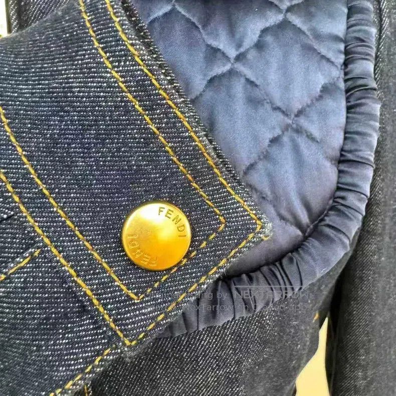 Fendi Fendi Puff Sleeve Back Logo Denim Jacket Size S / US 4 / IT 40 - 8 Thumbnail