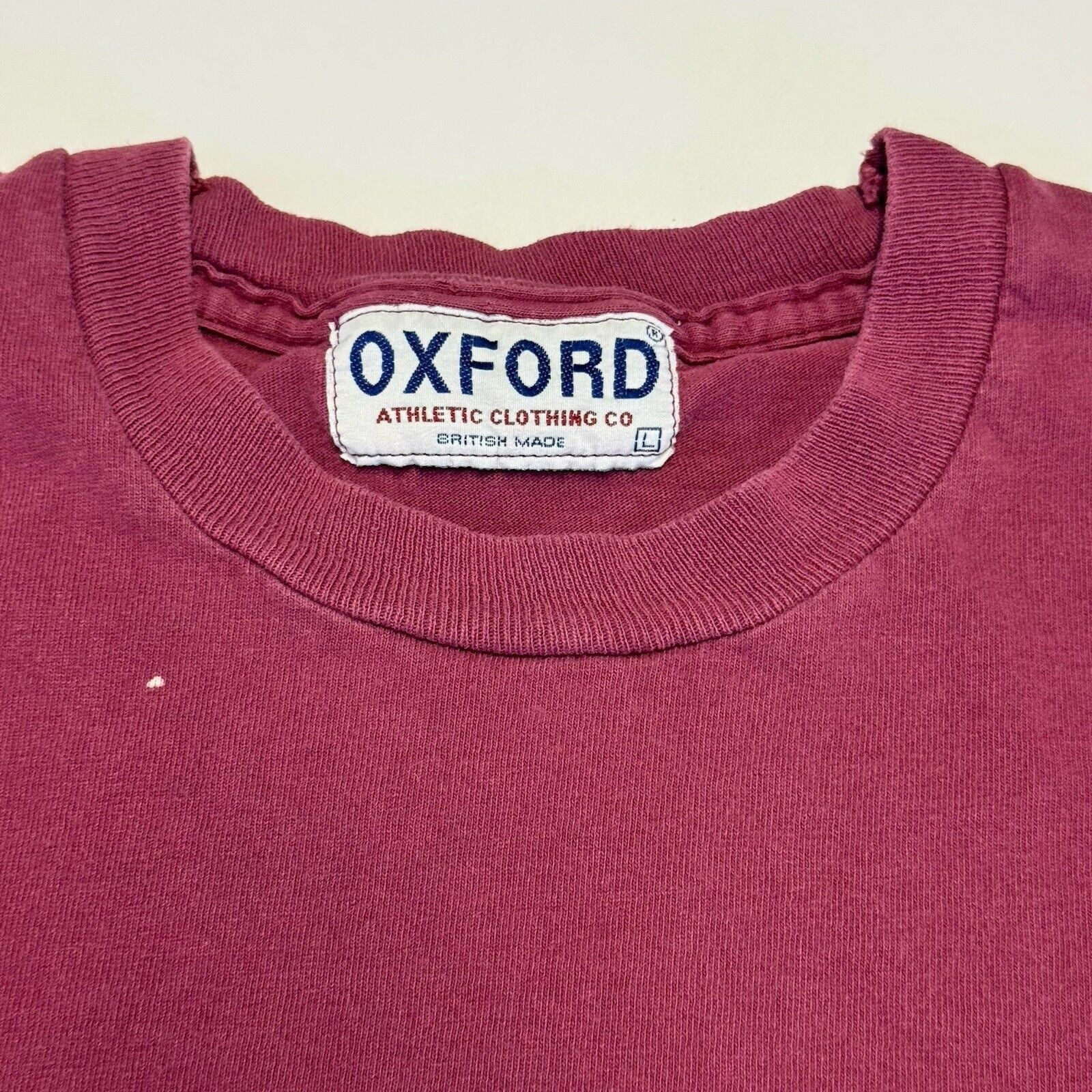 Vintage Vintage Oxford University T Shirt Mens Large Red 90s Short S Size US L / EU 52-54 / 3 - 4 Thumbnail
