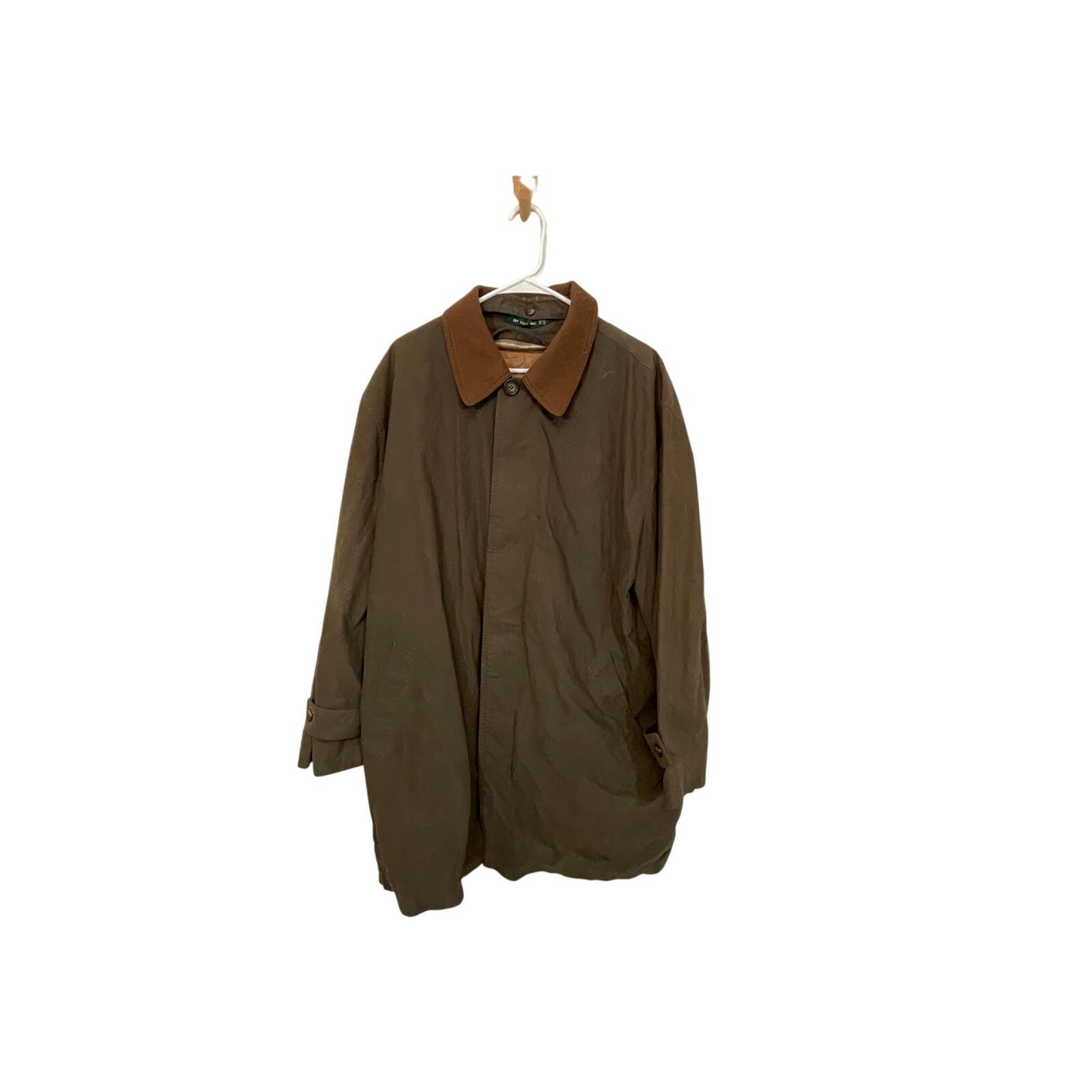 Polo Ralph Lauren Trench Coat Brown Collar Vintage 90s XL