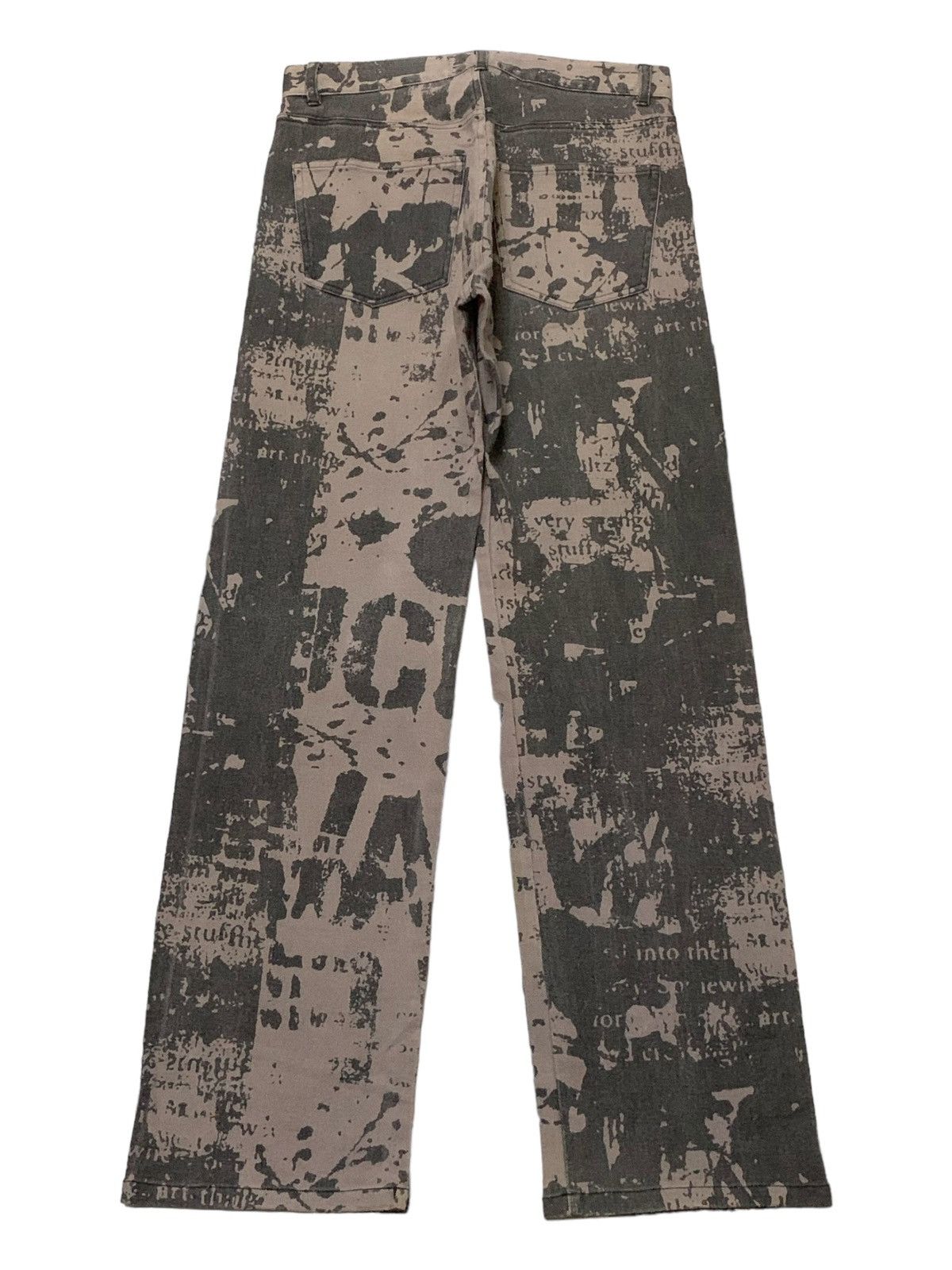 In The Attic × Junya Watanabe In The Attic Japan Trompe L’oeil Poems Loose Denim Pants Size US 30 / EU 46 - 2 Thumbnail