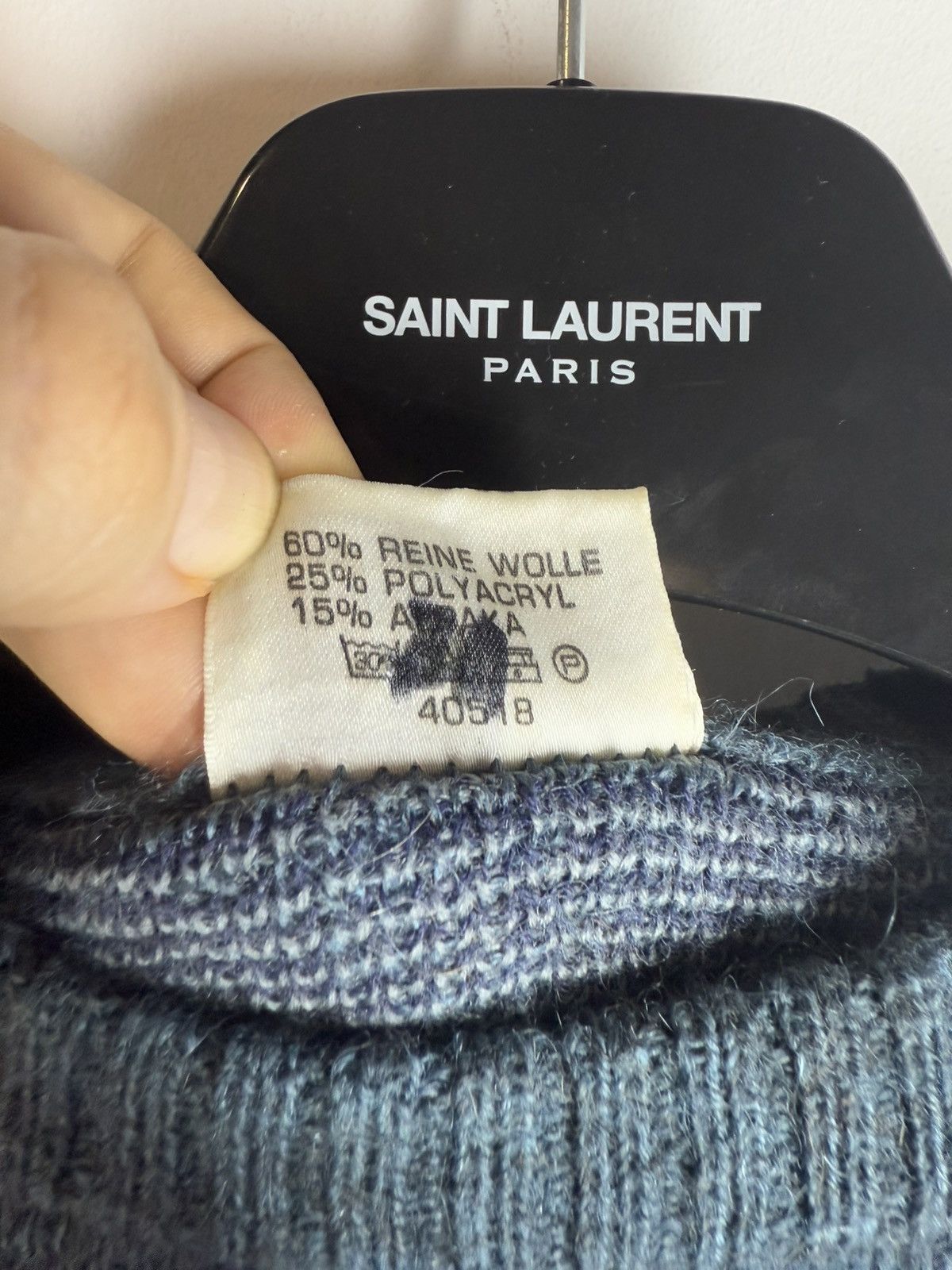 Yves Saint Laurent 1990s YSL Sweater Wool Soft Knitted Vintage Sweatshirt Size US XL / EU 56 / 4 - 5 Thumbnail