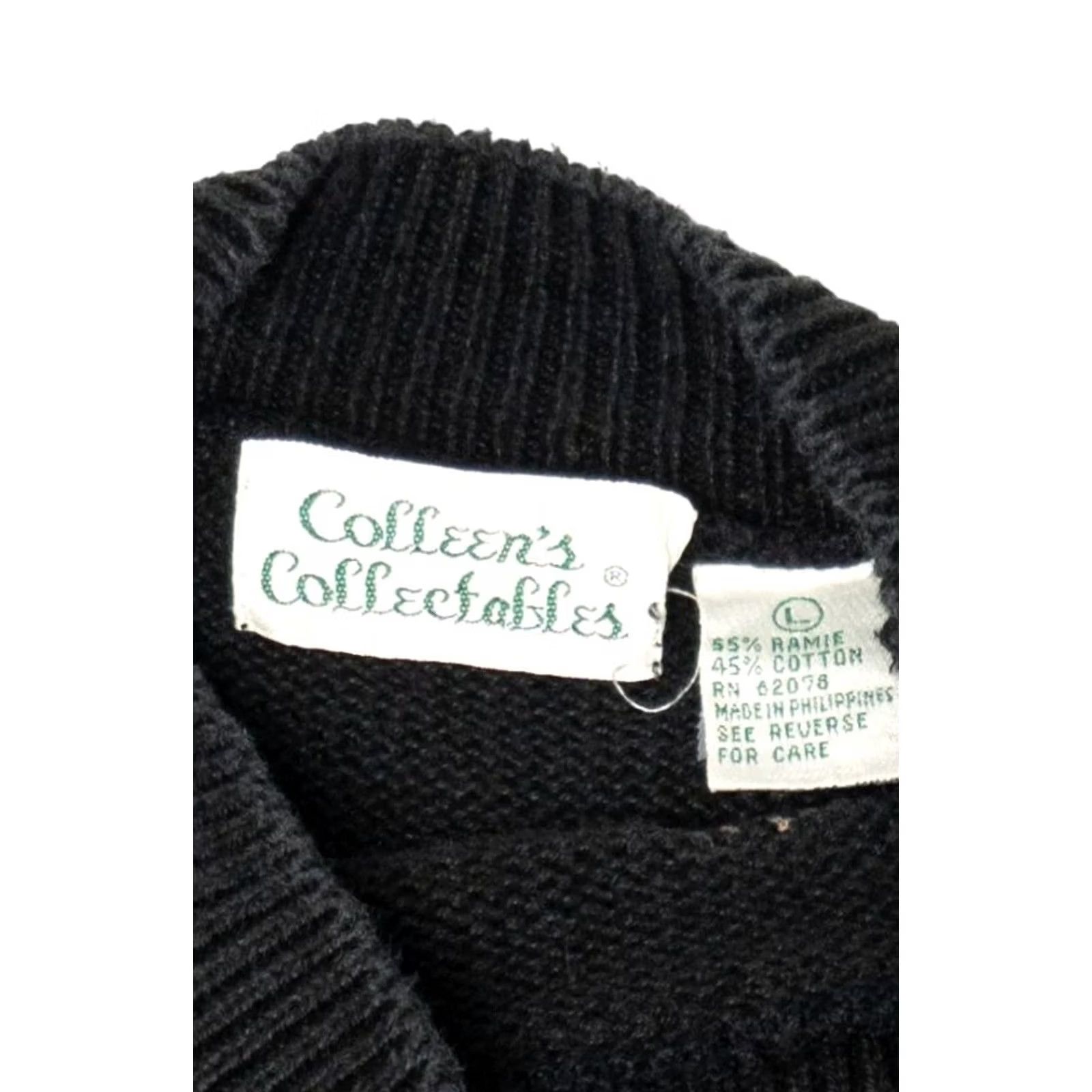 Vintage VINTAGE Colleen's Collectibles Scarecrow Autumn Harvest Halloween Sweater Large Black 1990sRamie / Cotton Mens Size US L / EU 52-54 / 3 - 3 Thumbnail