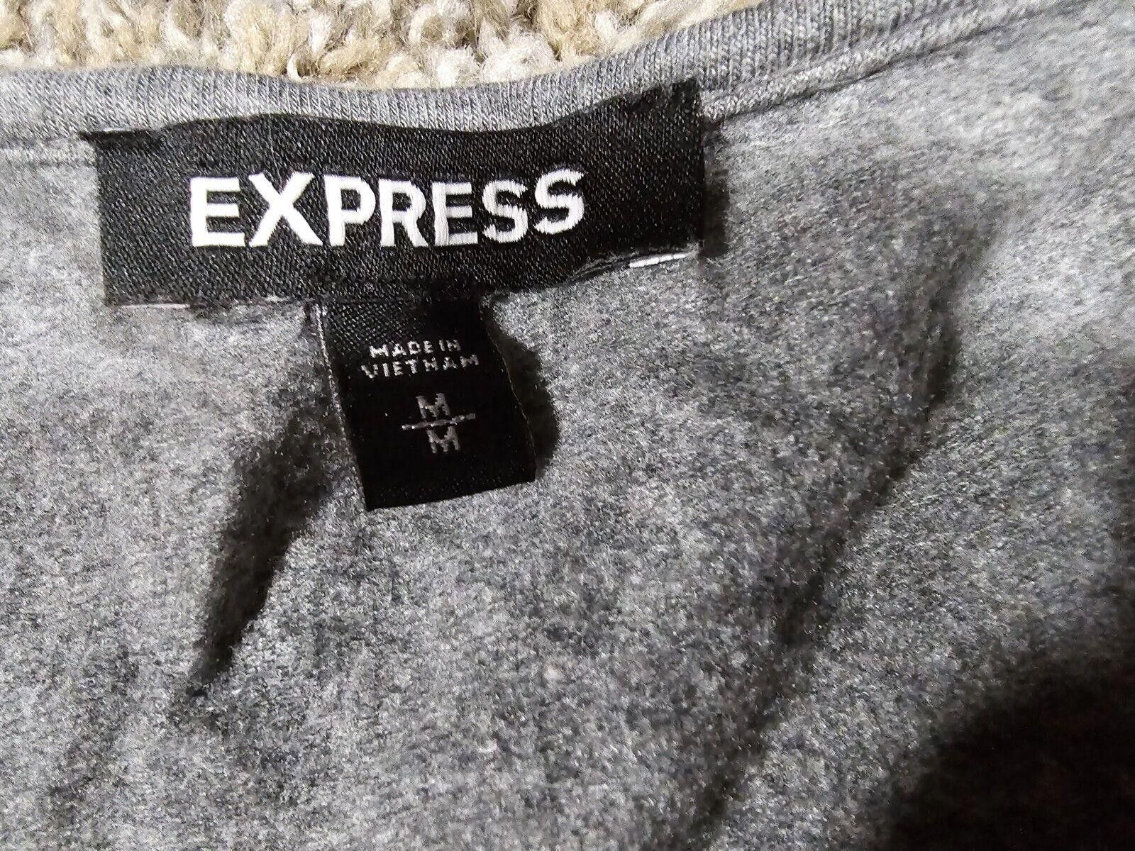 Express Express womens 3/4 sleeve gray pullover half zip sweater M Size M / US 6-8 / IT 42-44 - 4 Thumbnail