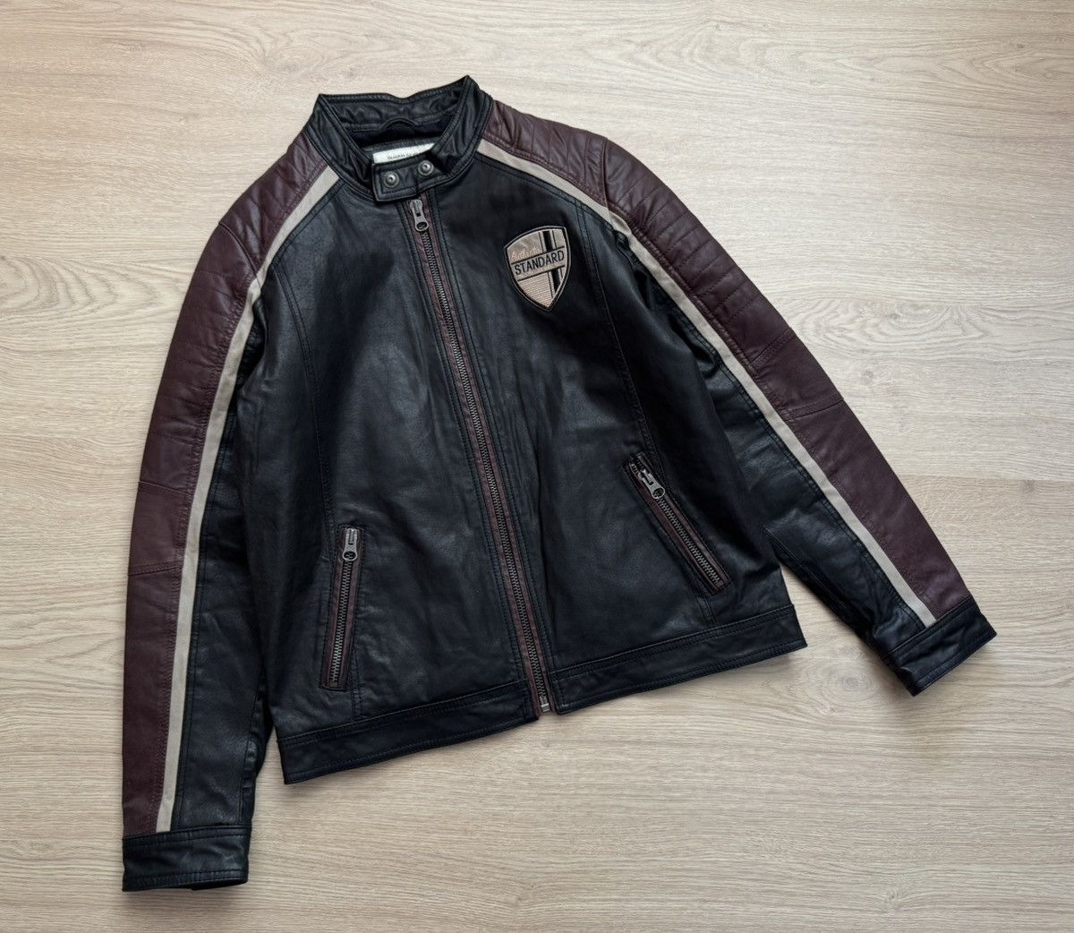 Genuine Leather Vintage Tom Tailor y2k Moto Racing Genuine Leather Jacket Size US S / EU 44-46 / 1 - 1 Thumbnail