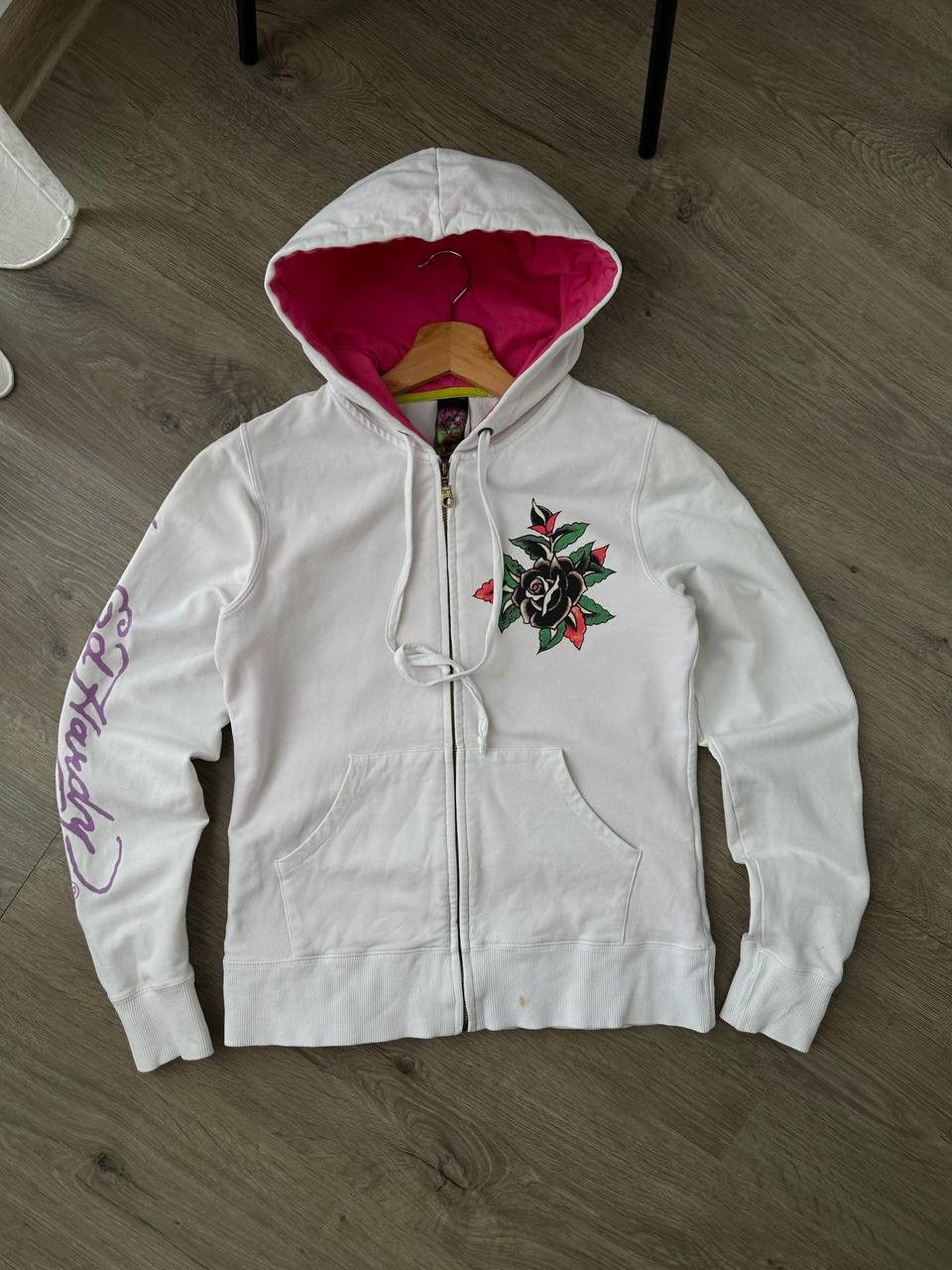 Ed Hardy Vintage Ed Hardy Christian Audigier White Hoodie Size US S / EU 44-46 / 1 - 6 Thumbnail