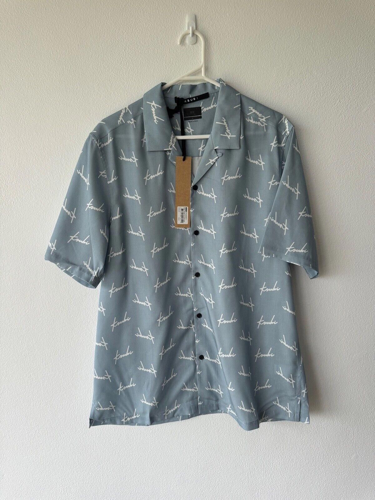 Ksubi new ksubi medium m short sleeve shirt top resort skript blue Size US M / EU 48-50 / 2 - 1 Thumbnail