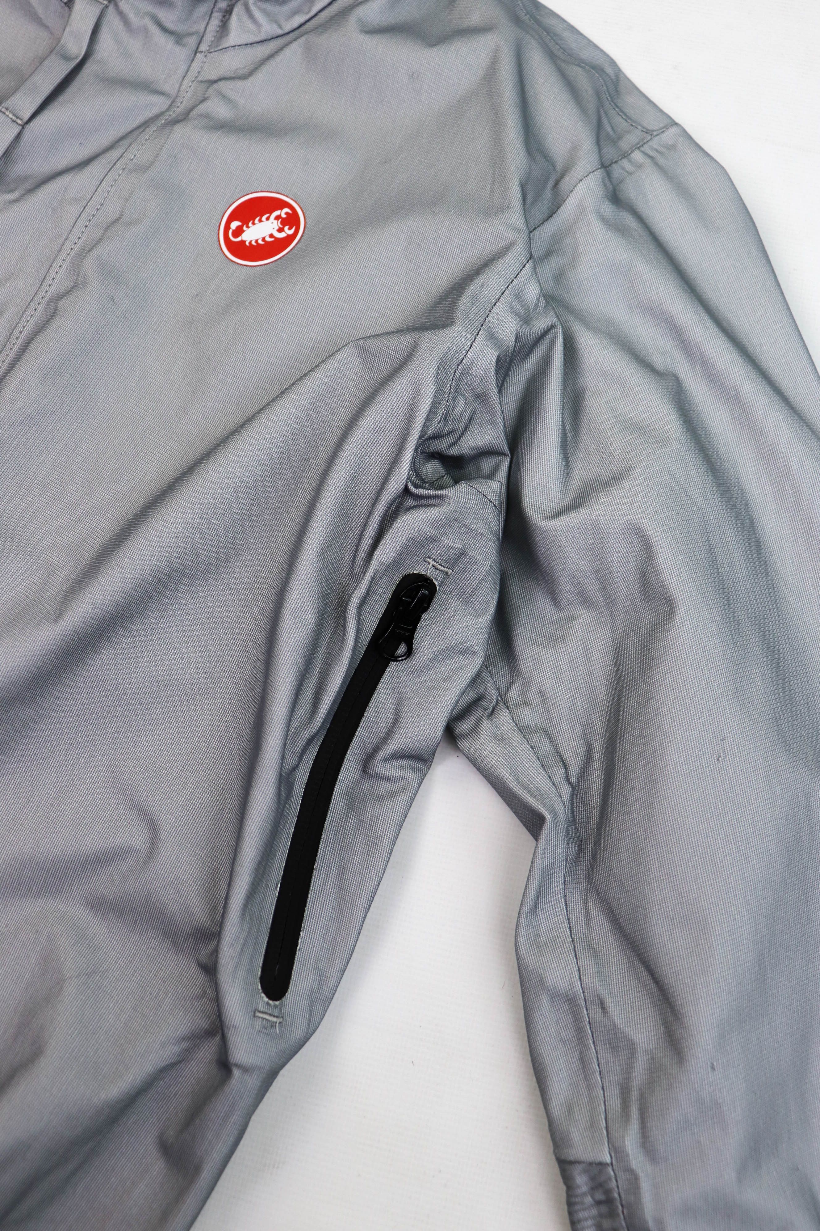Other CASTELLI Event Waterproof Fabric Silver Gray Cycling Jacket Size US L / EU 52-54 / 3 - 11 Thumbnail