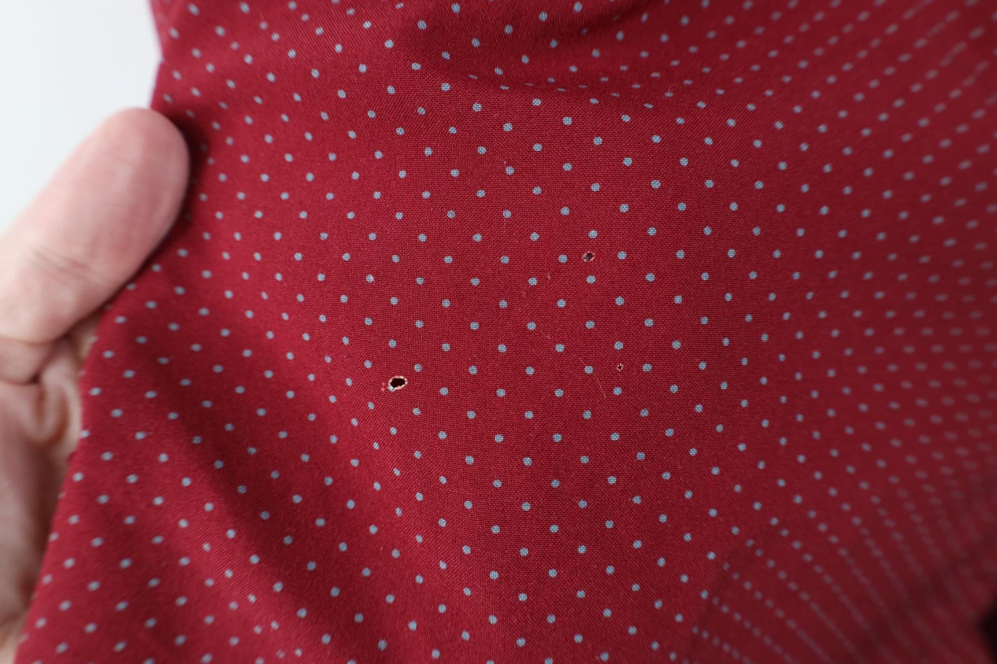 Givenchy Vintage 70s Givenchy Polka Dot Collared Button Shirt Red Size US S / EU 44-46 / 1 - 4 Thumbnail