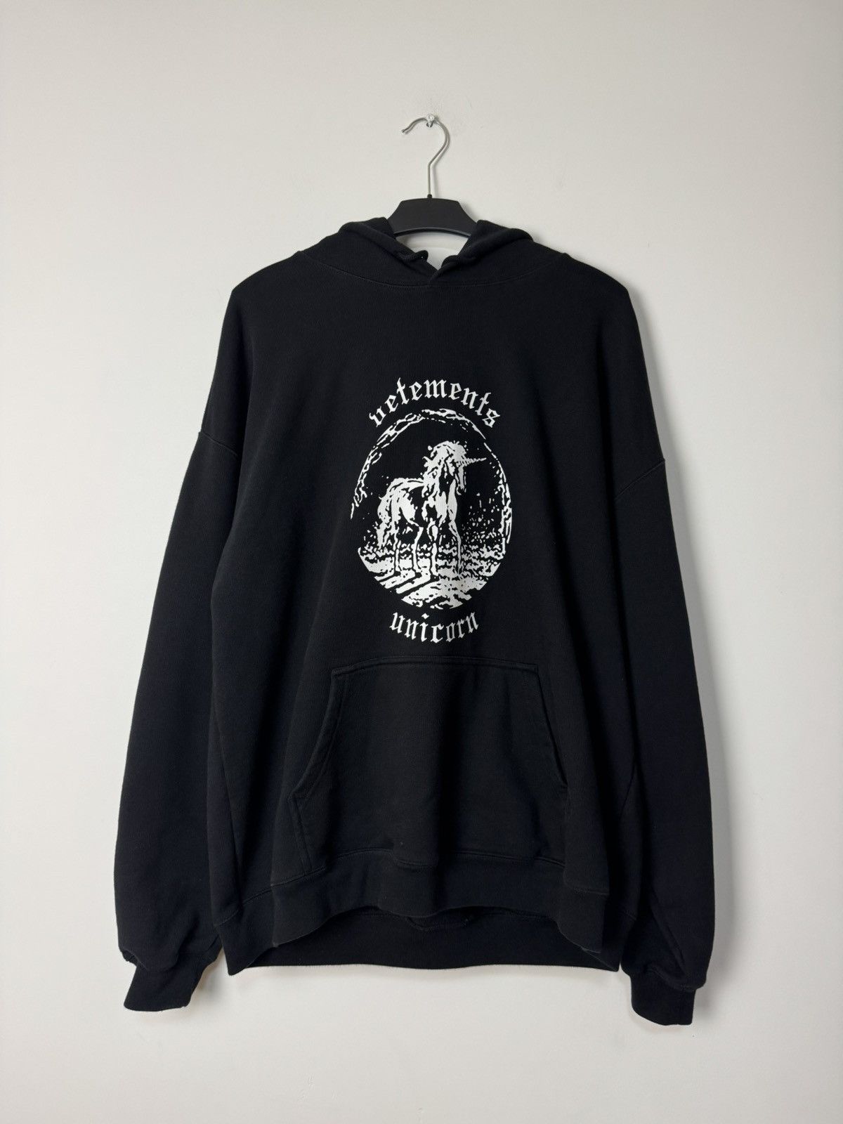 Vetements Unicorn hoodie black FW18 Avantgarde luxury