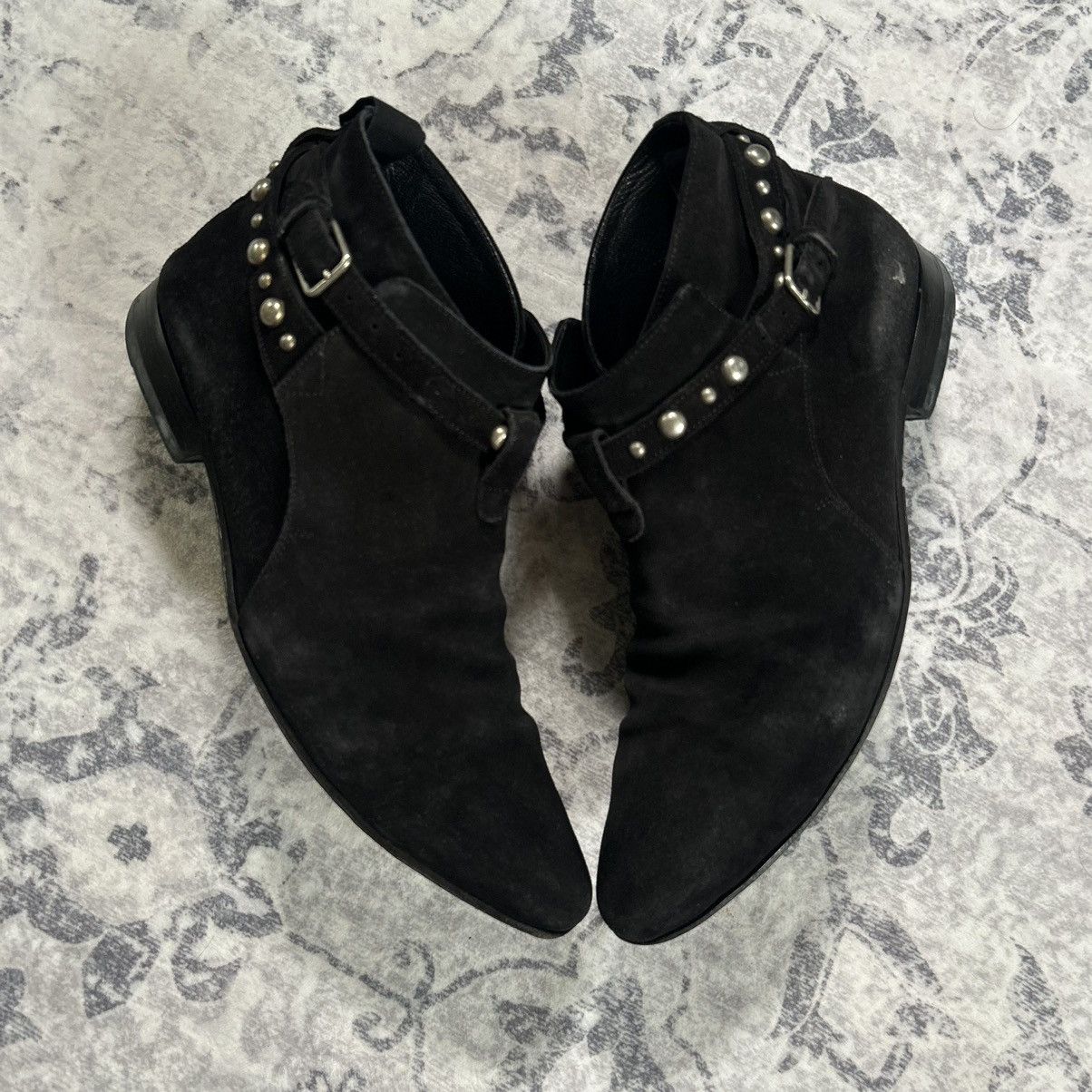 Saint Laurent Paris Saint Laurent Paris Suede Jodhpur Studded Ankle Boots Size US 7.5 / EU 40-41 - 2 Thumbnail