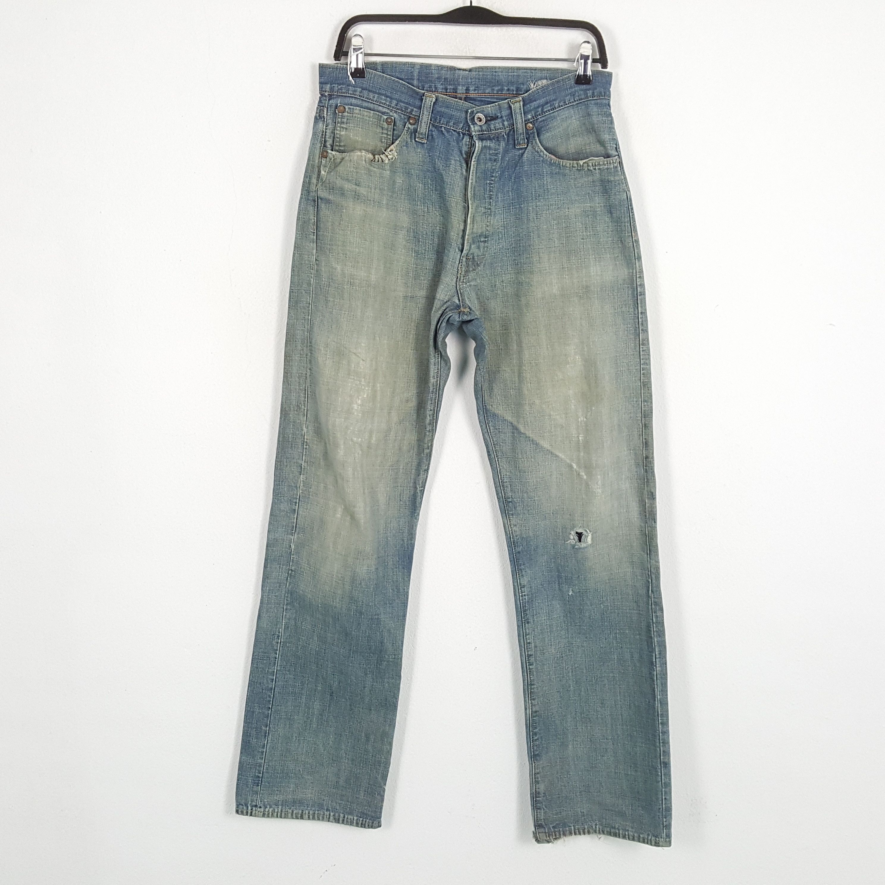 Japanese Brand × Sugar Cane × Vintage SUGAR CANE Japanese Brand Streetwear Distressed Jeans Size US 31 - 1 Thumbnail