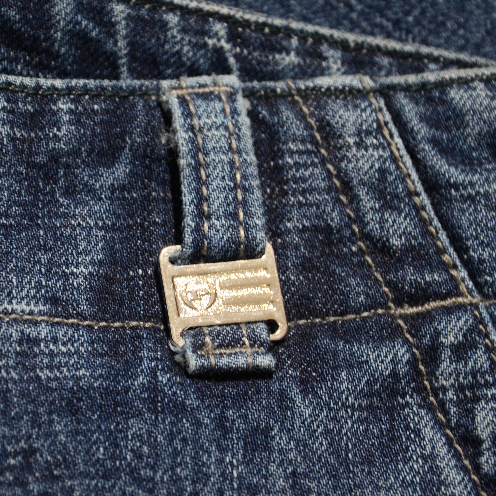 Phat Farm [Folded Discoloration] PF Denim Shorts 90s Hiphop Streetwear Size US 36 / EU 52 - 3 Thumbnail