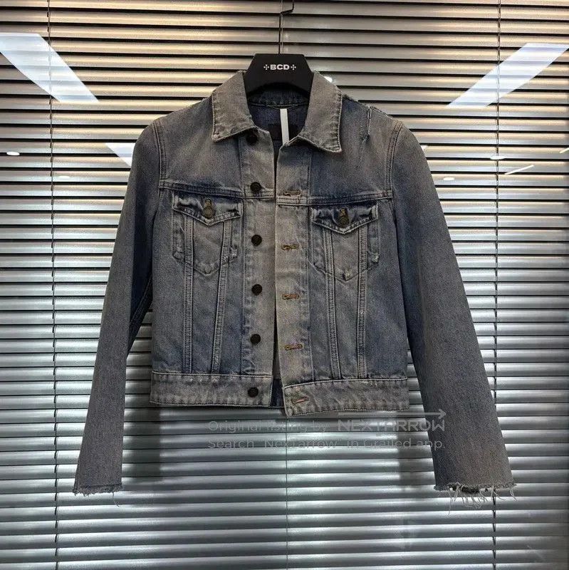 Yves Saint Laurent YSL Blue Cotton Women's Jacket for Spring/Fall . Size XXS / US 00 / IT 34 - 1 Thumbnail