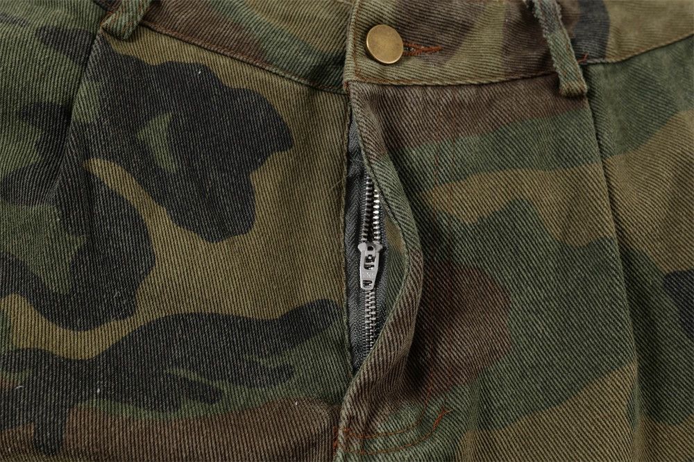 Japanese Brand × Jean Washed Cropped Ripped Camouflage Shorts Size US 32 / EU 48 - 7 Thumbnail