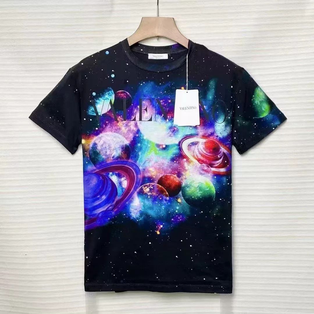 Valentino Valentino Men's Space Print Cotton T-Shirt Size US XS / EU 42 / 0 - 1 Thumbnail