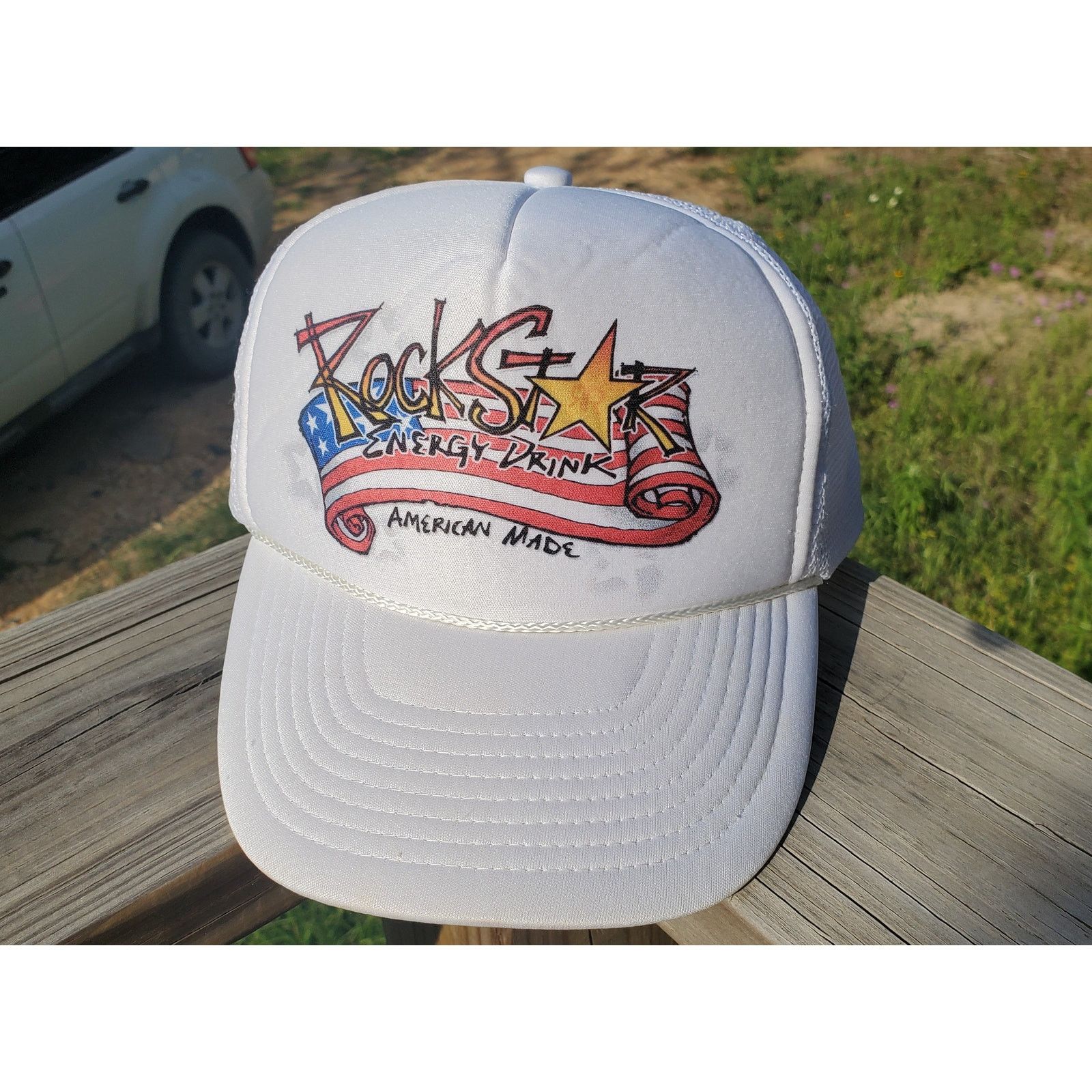Nissan Y2K Rockstar Energy Drink American Made Trucker Rope Hat Size ONE SIZE - 2 Thumbnail