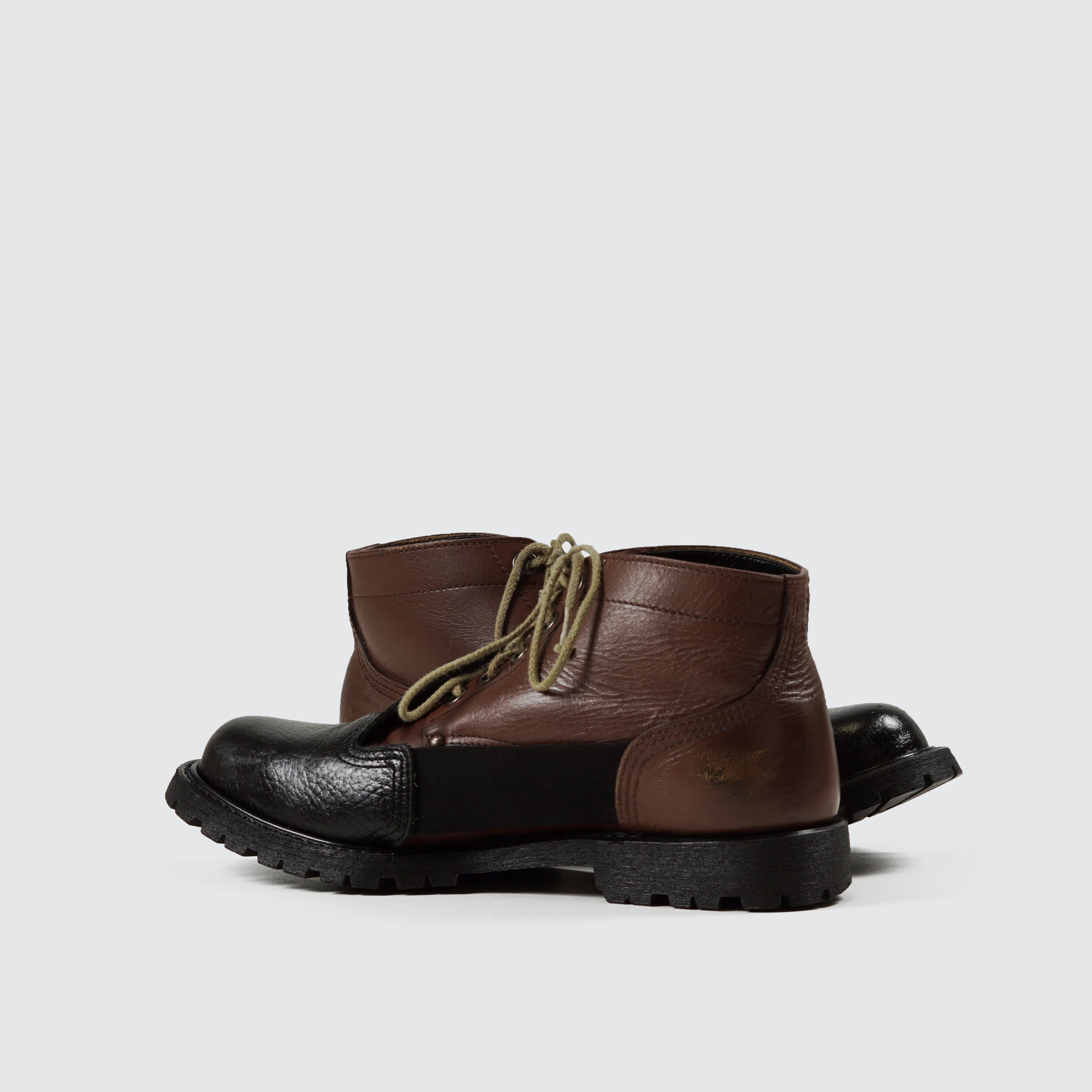 Comme des Garcons Homme Plus Two‑tone leather ankle boots Size US 7 / EU 40 - 4 Thumbnail