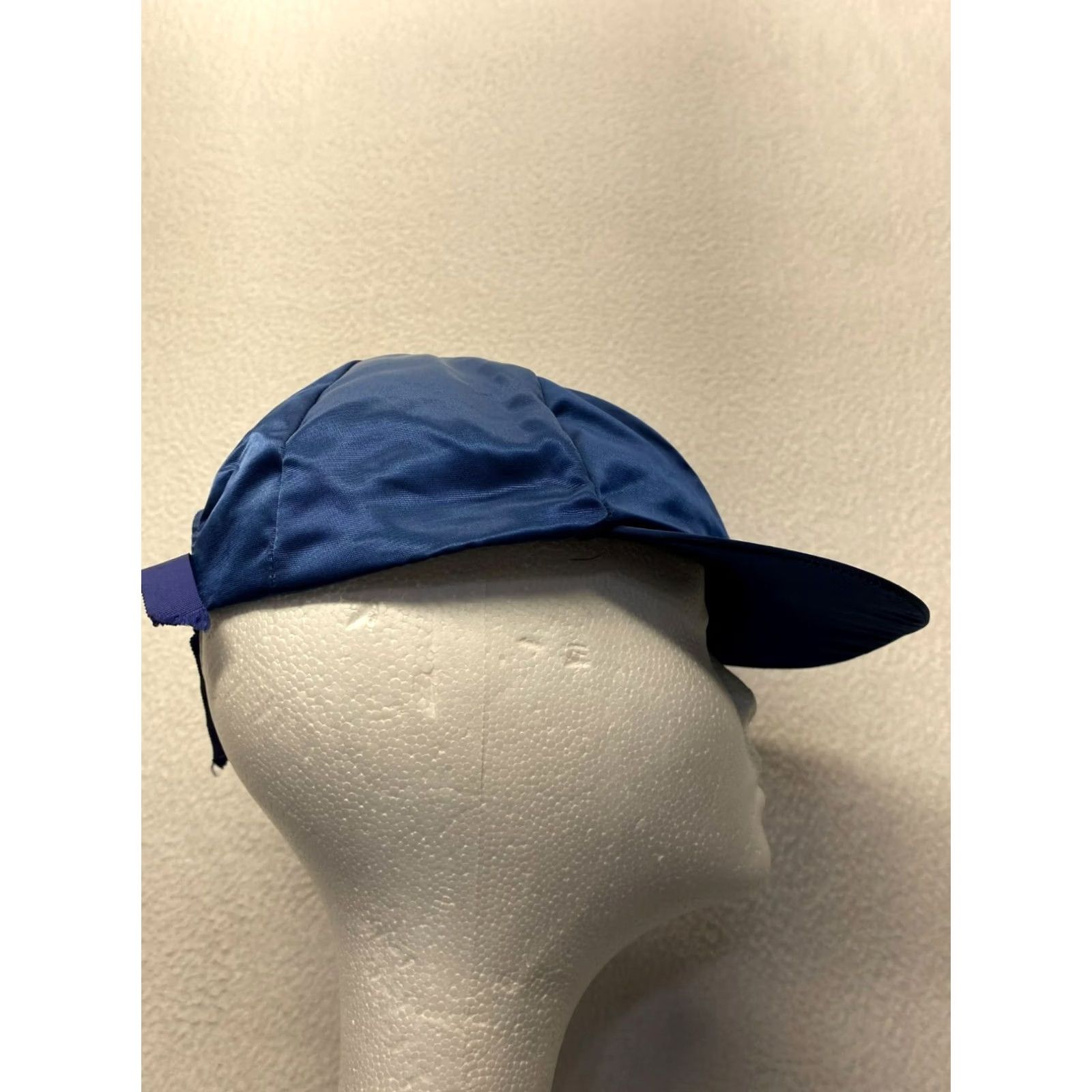 DKNY VINTAGE DKNY Hat Large Mens Blue Silky 1990s Adjustable Some Small Marks Size ONE SIZE - 4 Thumbnail