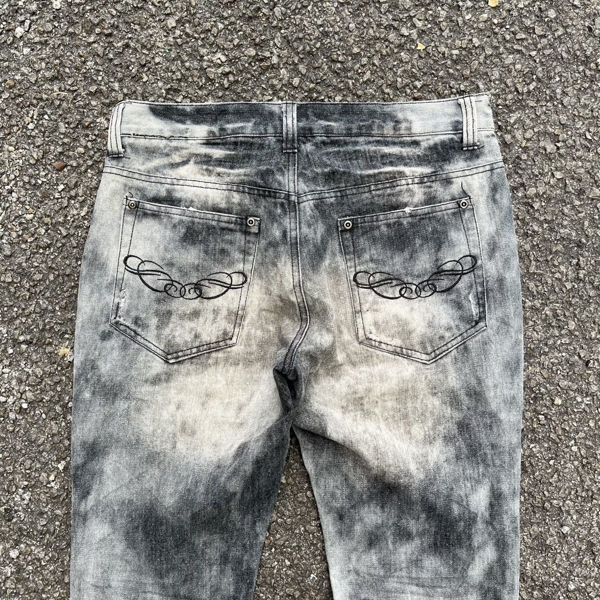 Hysteric Glamour In the Attic Jeans Acid Wash Smoke Distressed Punk Denim Size US 30 / EU 46 - 11 Thumbnail