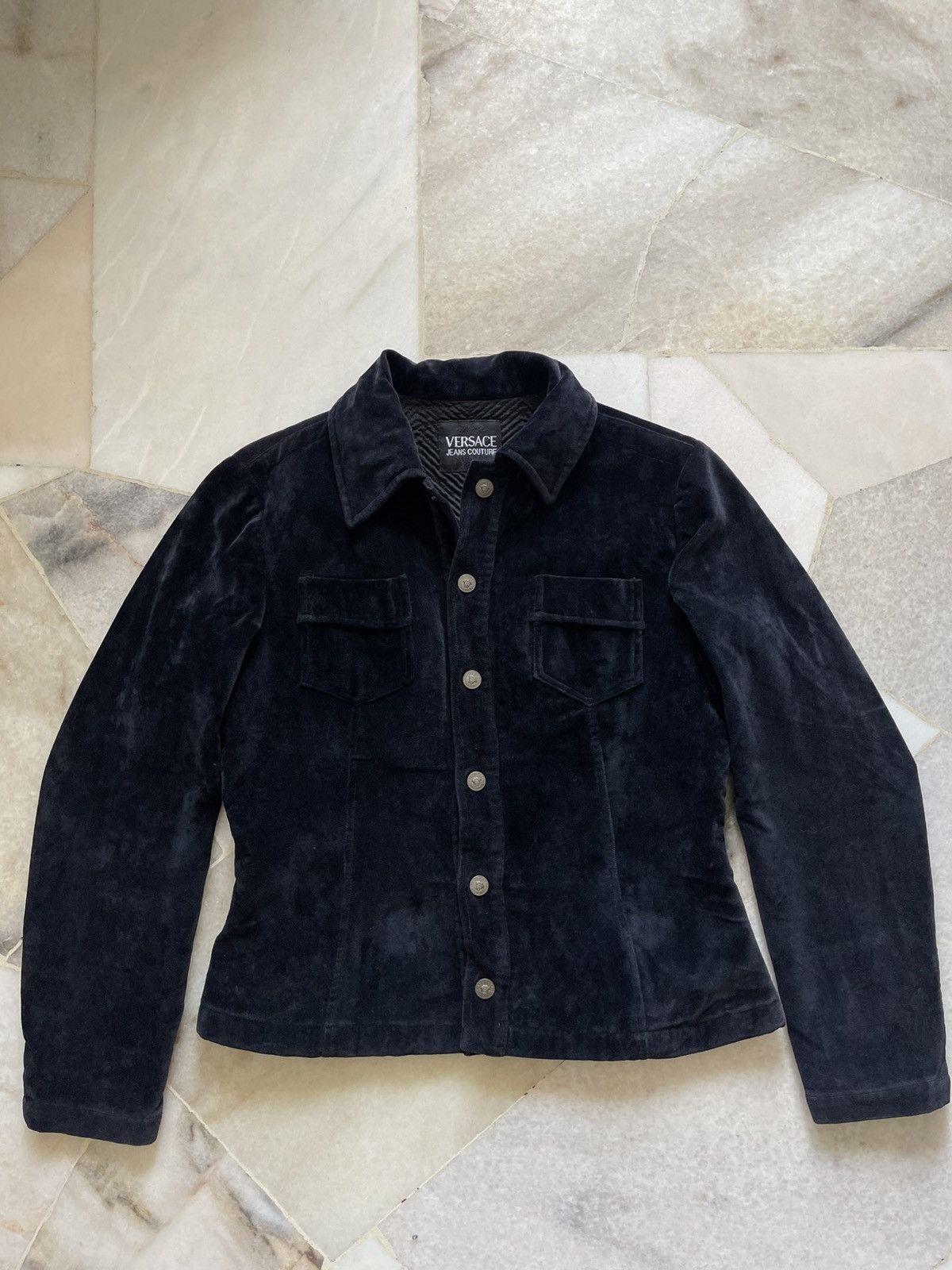 Versace Jeans Couture 90s Versace Jeans Couture Velvet Jacket Size US S / EU 44-46 / 1 - 9 Thumbnail