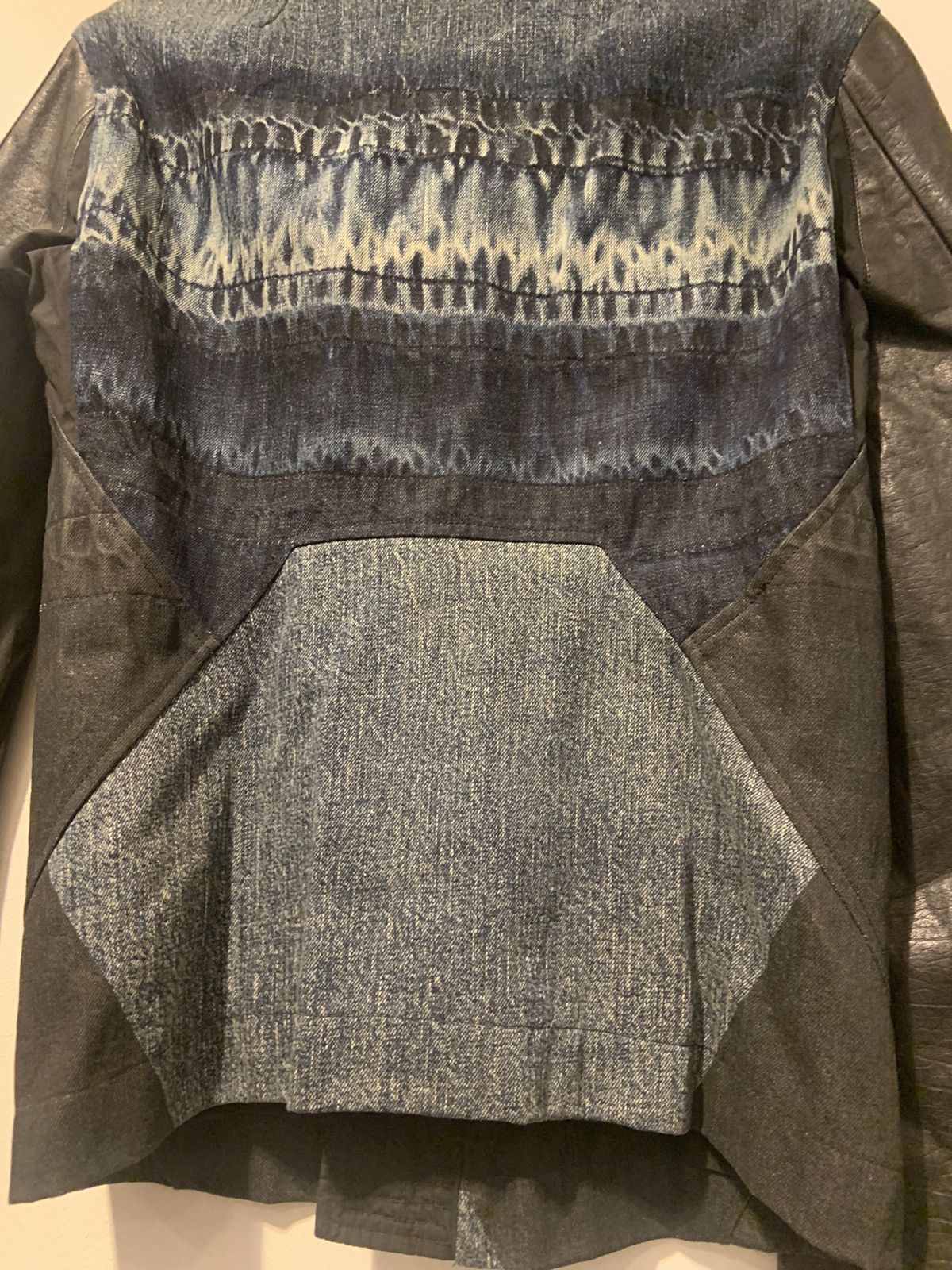 Rick Owens Rick Owens RELEASE SS10 Denim Jacket with Leather Sleeves Size US S / EU 44-46 / 1 - 9 Thumbnail