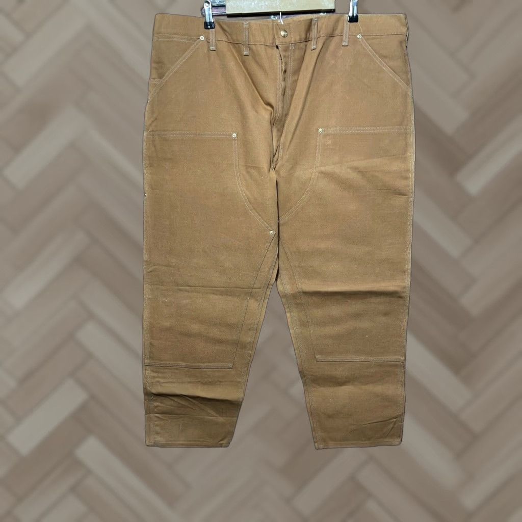 Carhartt VINTAGE Carhartt Union Made Brown Duck Work Jeans 46x30 NWT Deadstock Pants Men Brown Denim Cotton 30 Inseam Painter 46 Mens Size US 30 / EU 46 - 1 Thumbnail