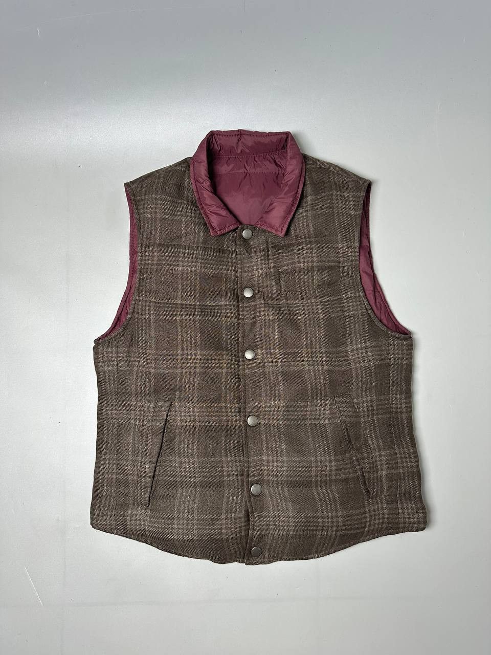 Brunello Cucinelli Brunello Cucinelli - Wool Puffer Reversible Vest Size US M / EU 48-50 / 2 - 1 Thumbnail