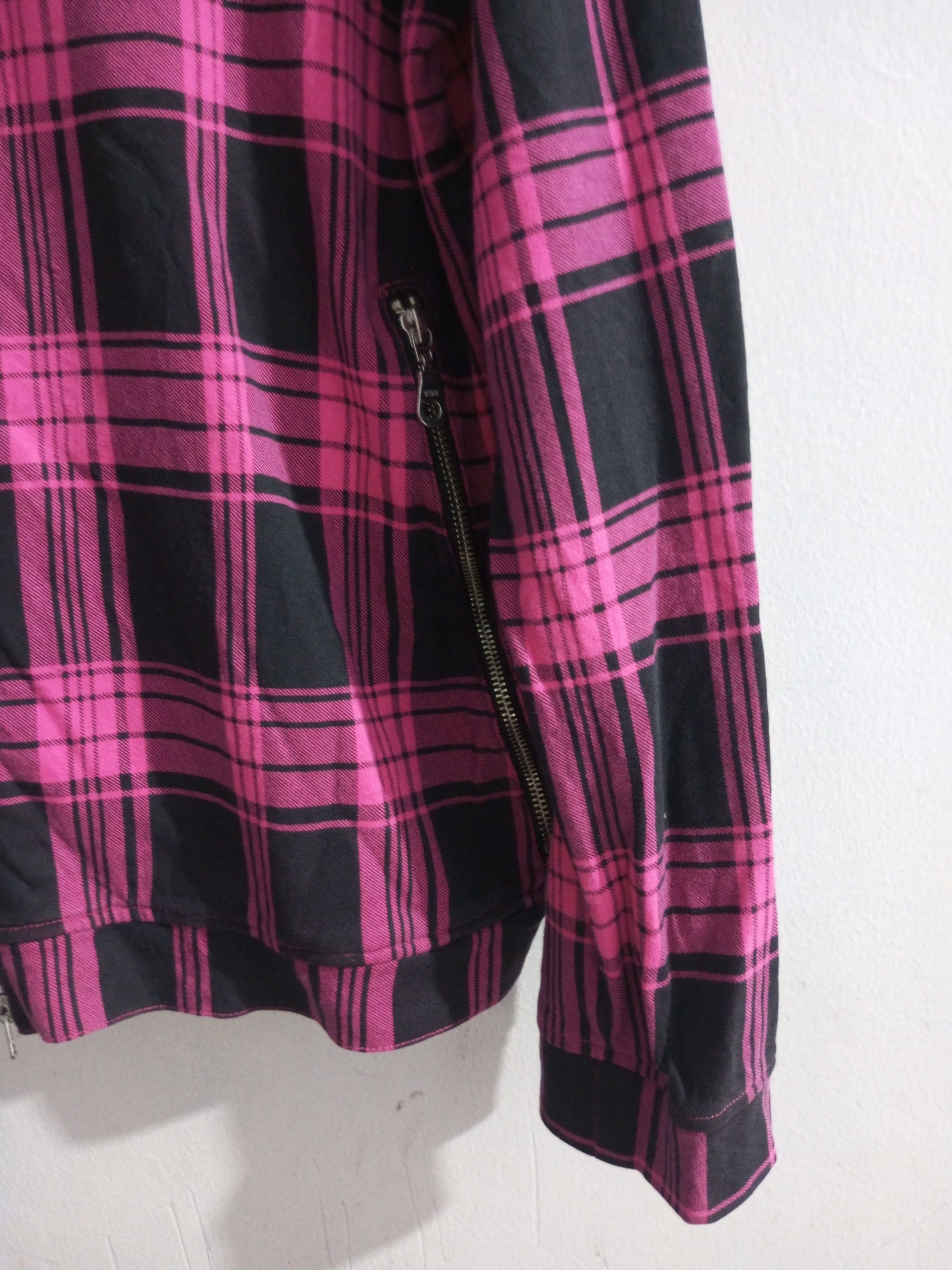 Hysteric Glamour Vintage japanese brand pink black assimetric zipper hoodie Size US M / EU 48-50 / 2 - 2 Thumbnail