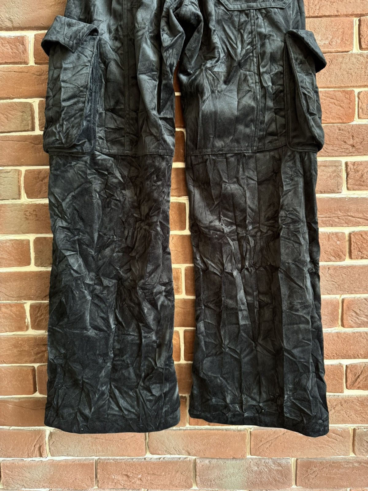 Acne Studios × Designer Rare Acne Studios Velvet Cargo Pants Black Hype Grail 32 Size 24" / US 00 / IT 34 - 8 Thumbnail