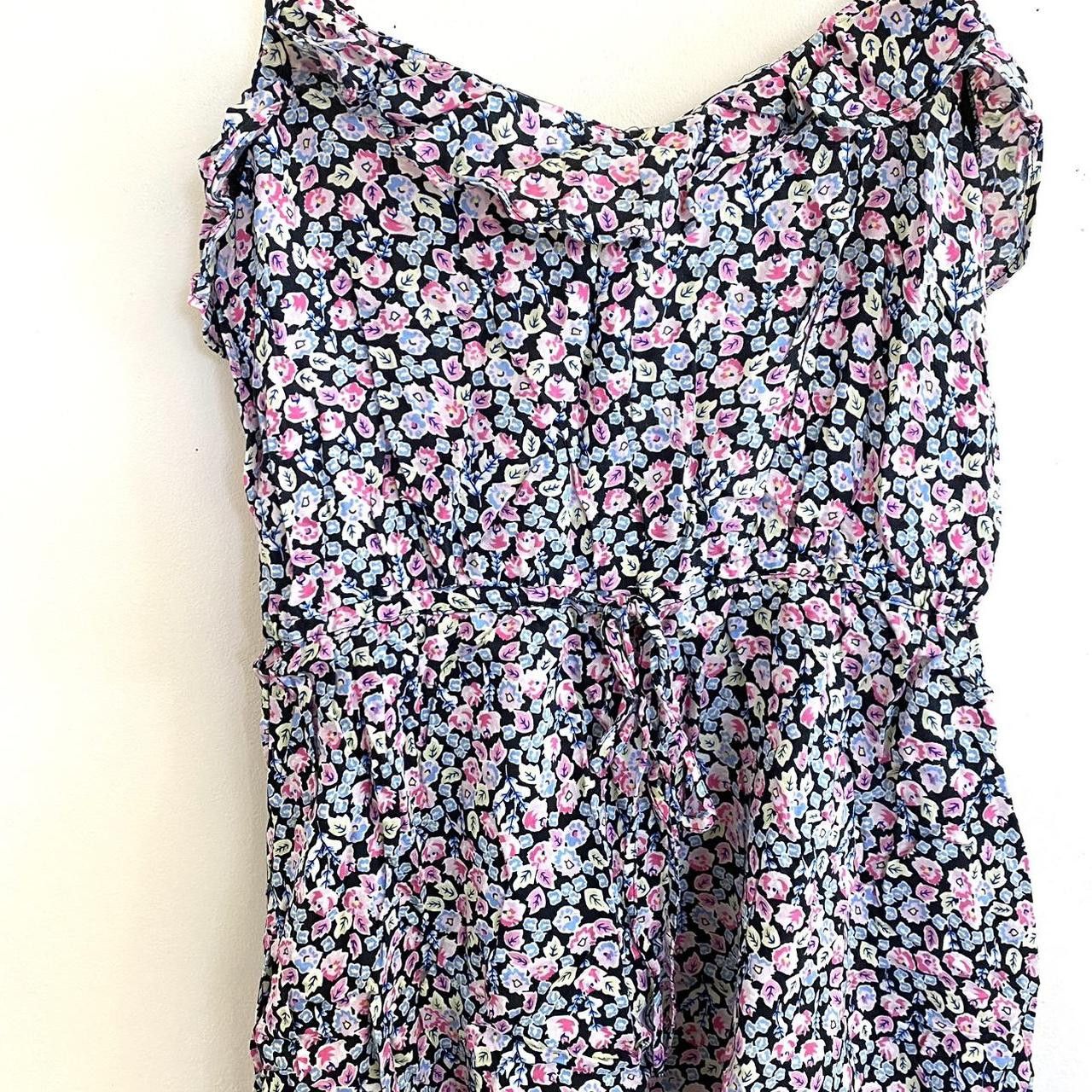 H&M DIVIDED H&M BLACK FLORAL MINI SUMMER DRESS SIZE SMALL Size S / US 4 / IT 40 - 5 Thumbnail