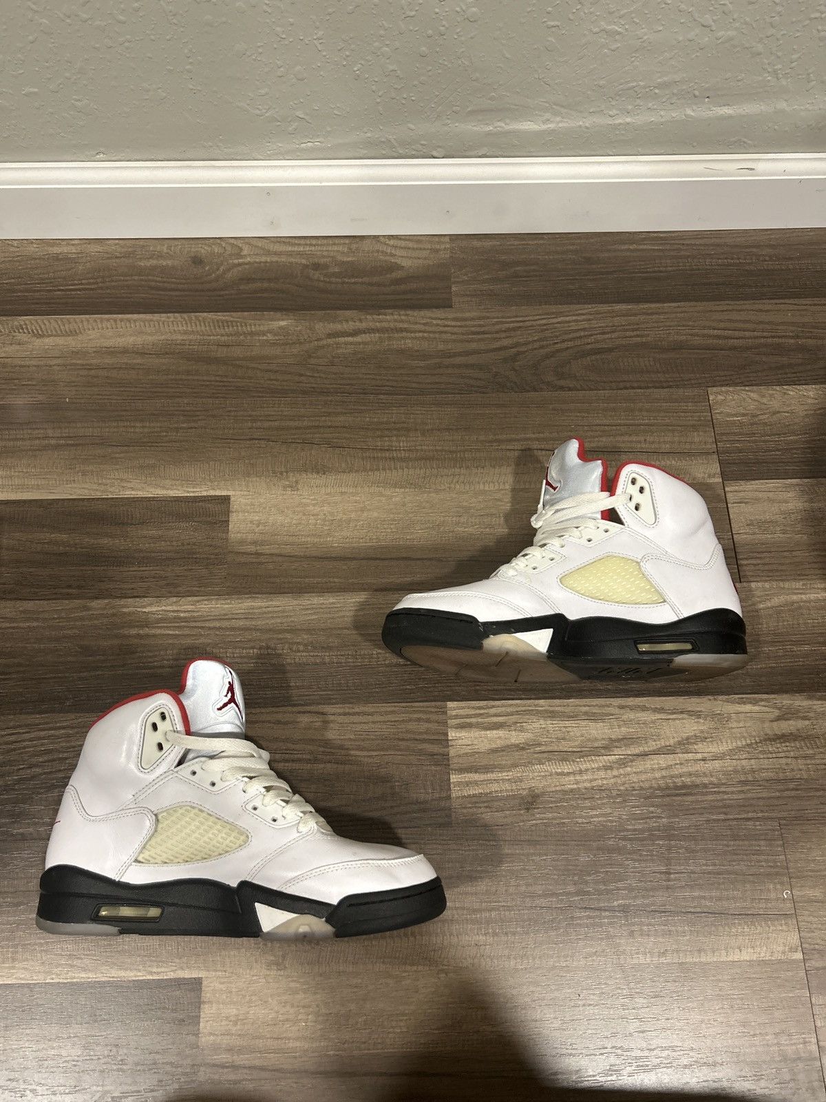 Jordan V Fire Red “Silver Tongue”