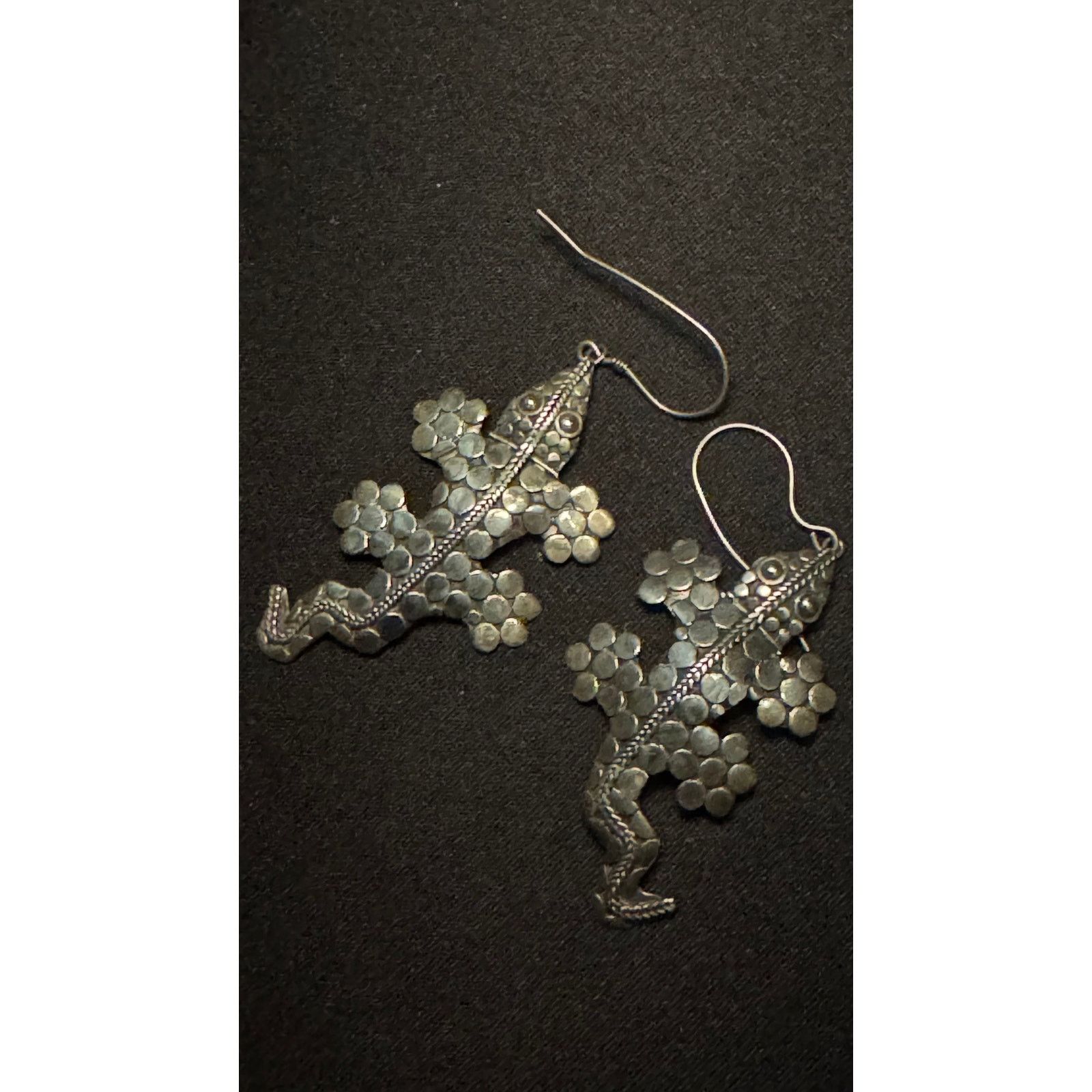 Other Vintage 925 Sterling Silver Alligator Fish Hook Earrings Size ONE SIZE - 2 Thumbnail