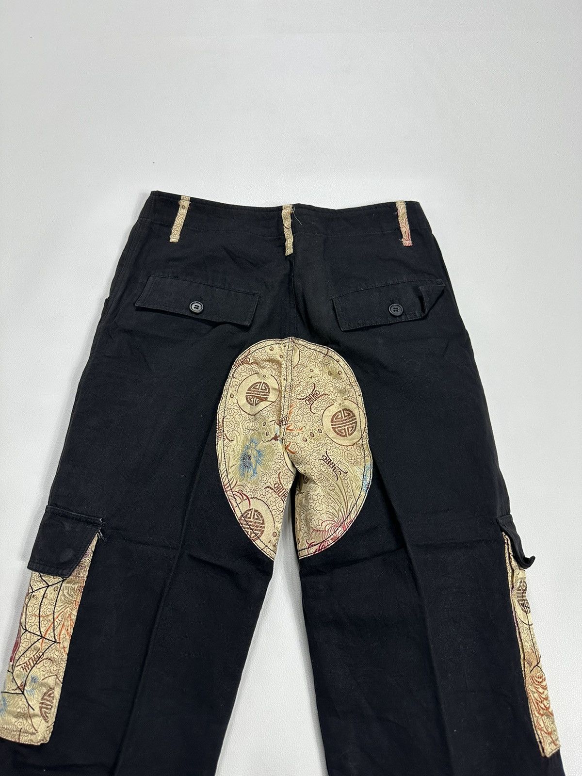 Japanese Brand SATORI Cargo Spider Web Skeleton Embroidered Pants Size US 30 / EU 46 - 6 Thumbnail
