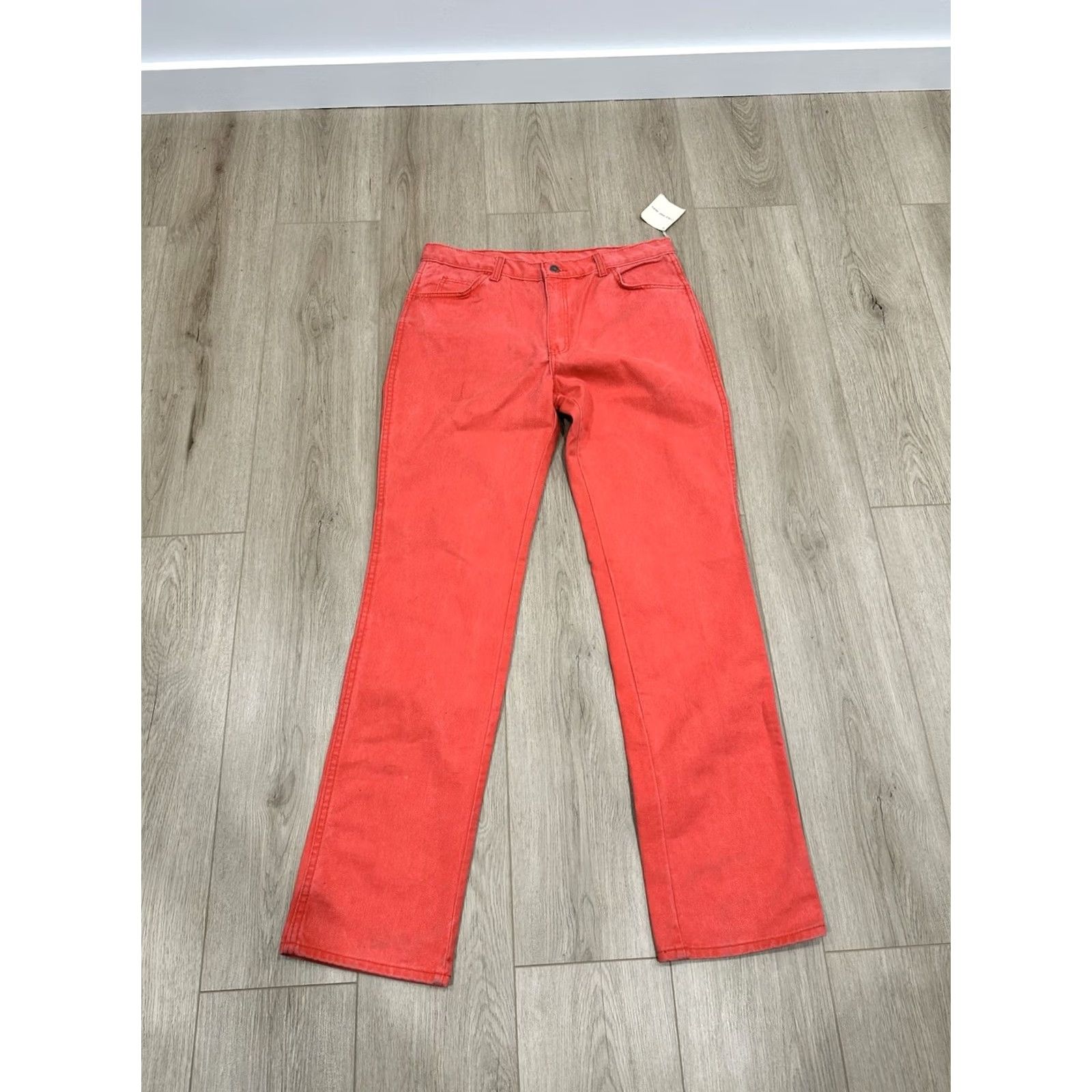 Calvin Klein VINTAGE Calvin Klein Jeans 35x35 USA MADE CK Red Denim Mens Jeans Size US 35 - 2 Thumbnail