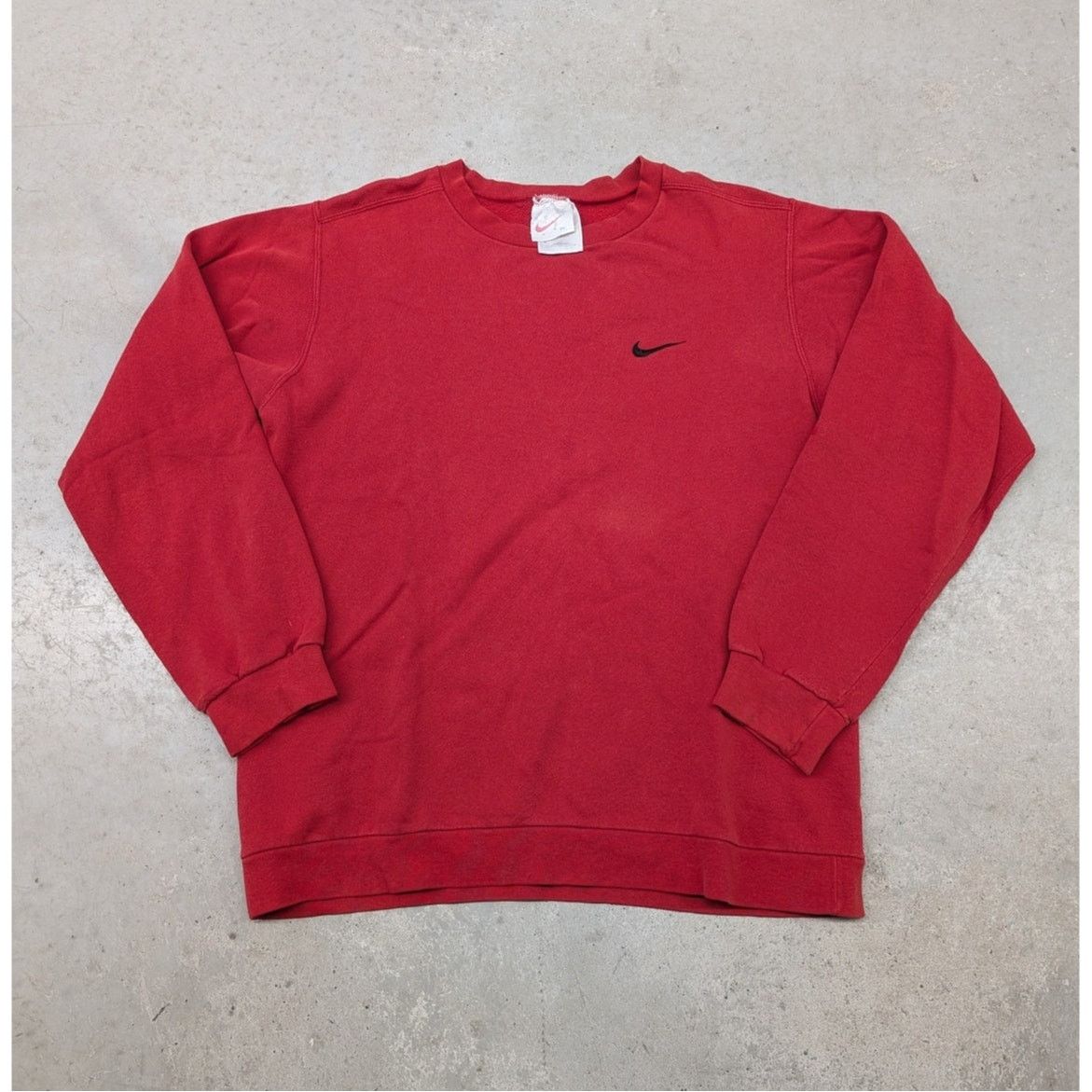 Nike × Vintage Vintage 90s Nike Red Check made in USA crewneck sweater Size US XL / EU 56 / 4 - 1 Thumbnail