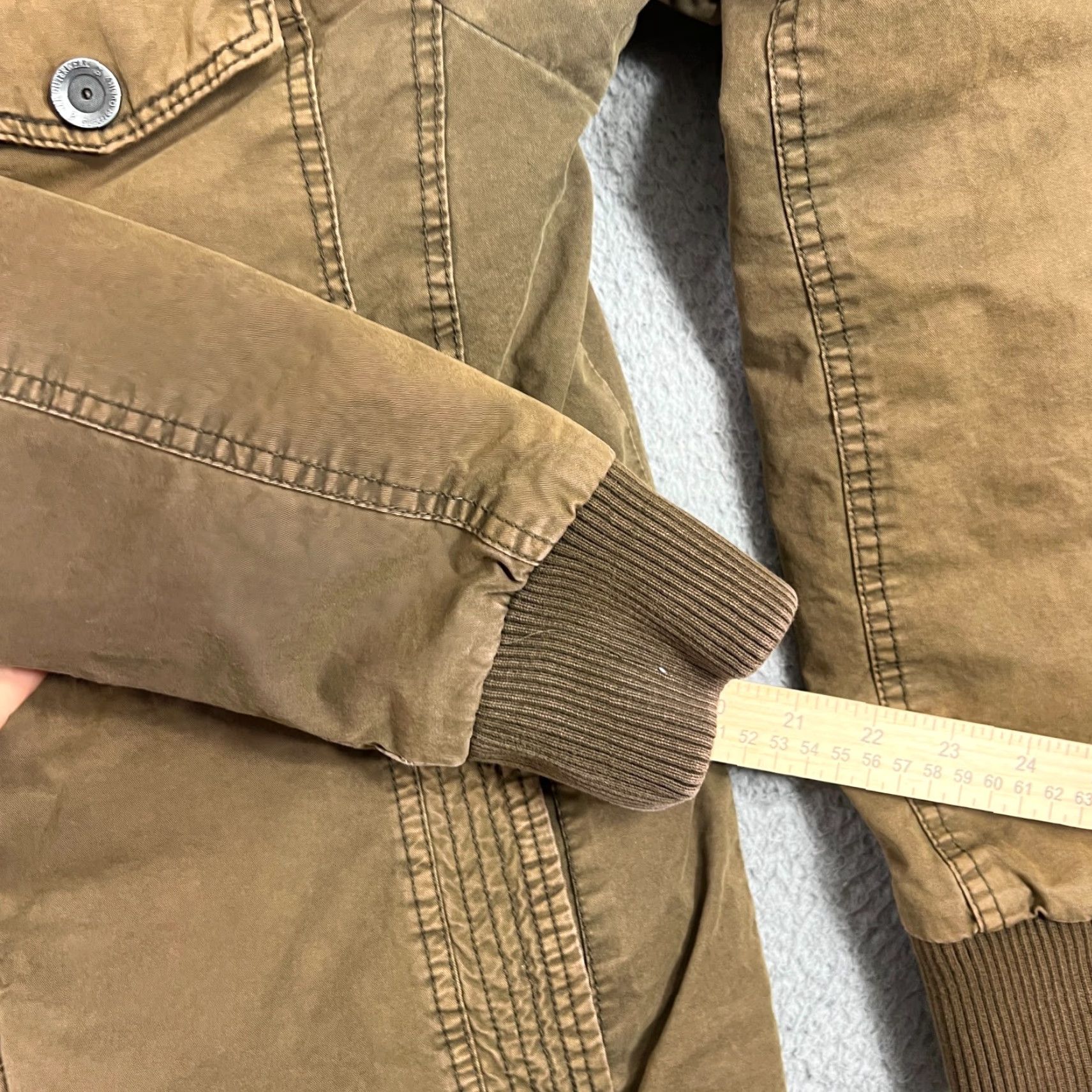 Vintage VINTAGE BKE Jacket Tan Khaki Sherpa Fur Lined Jacket Men's S Size US S / EU 44-46 / 1 - 7 Thumbnail
