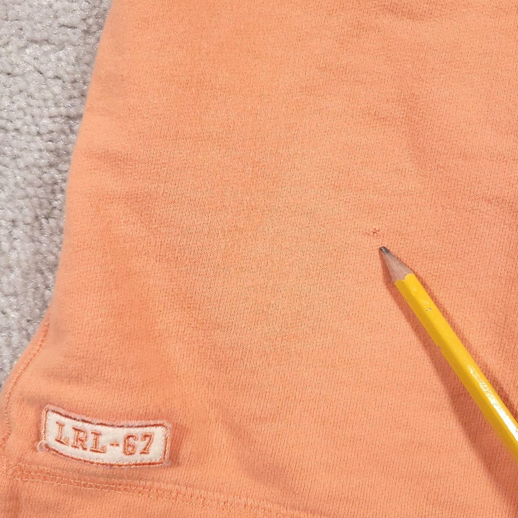 Ralph Lauren Lauren Jeans Co Shorts Womens 1X Orange Drawstring Pockets Lounge Casual LRL-67 Cotton Knit High Rise 6.5in Inseam Womens Size 40" / US 18 - 6 Thumbnail