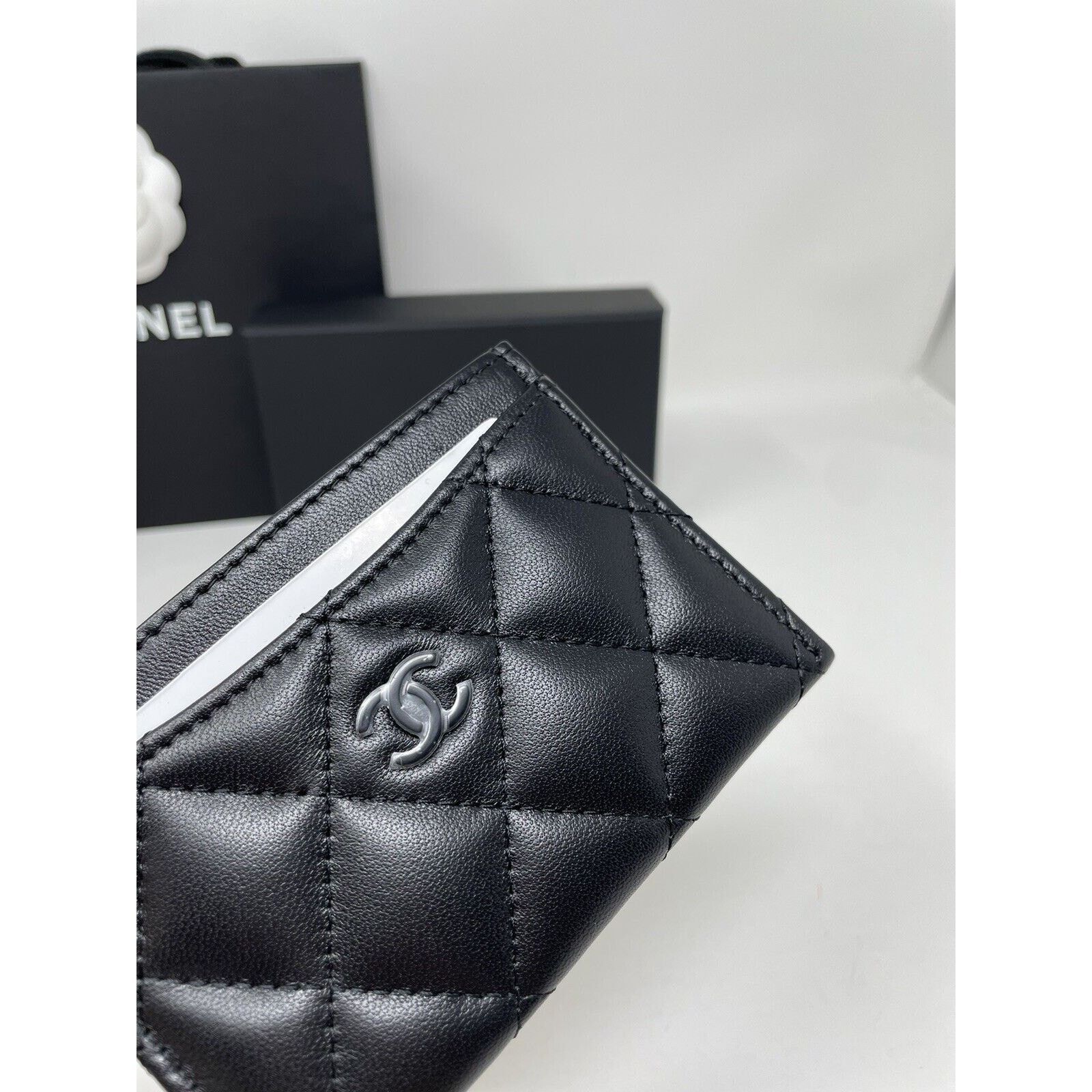 Chanel Chanel Classic Flat So Black Card Holder Lambskin Leather24S Size ONE SIZE - 7 Thumbnail