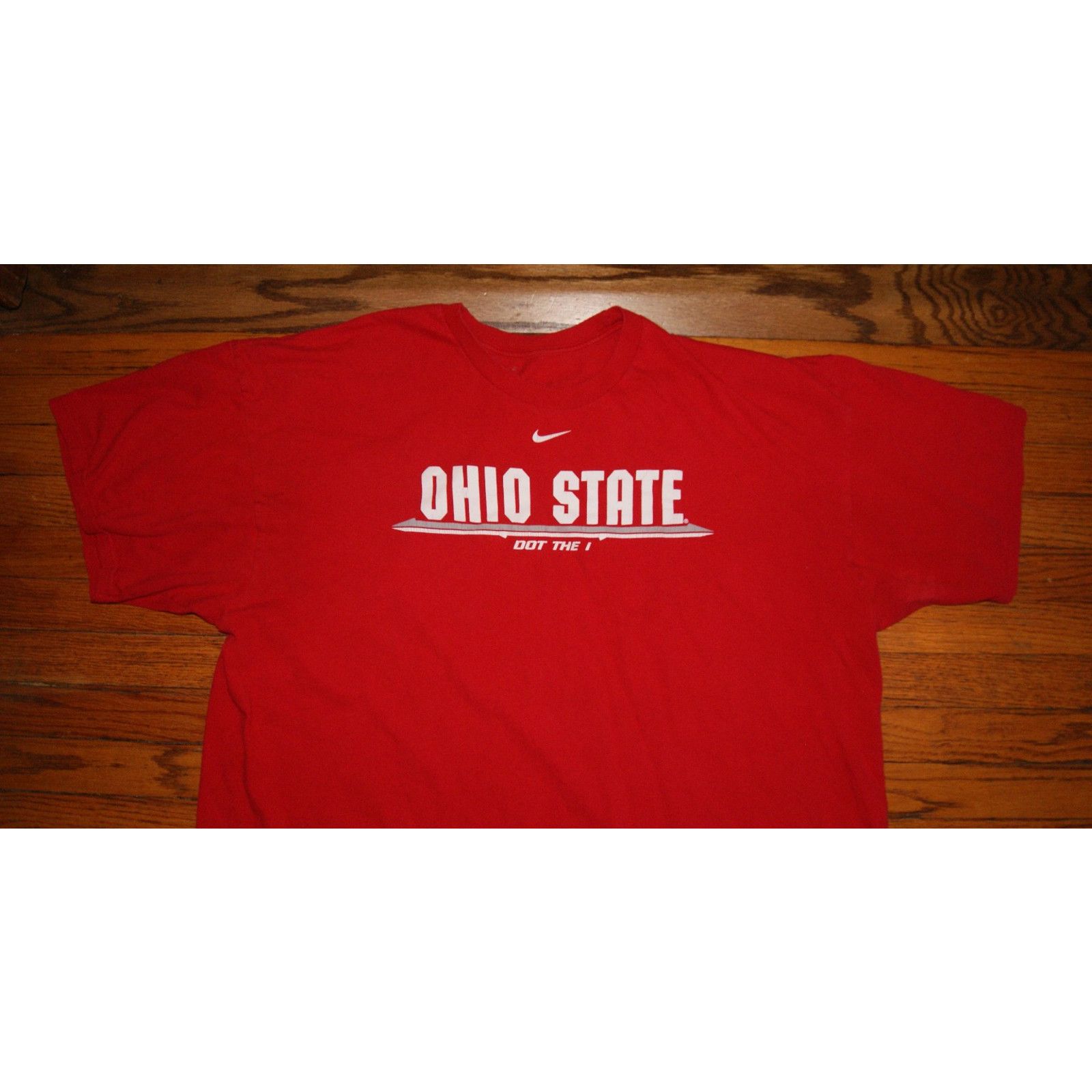 Nike VTG Nike Ohio State Buckeyes T Shirt Mens 2XL Red Swoosh Size US XXL / EU 58 / 5 - 1 Thumbnail