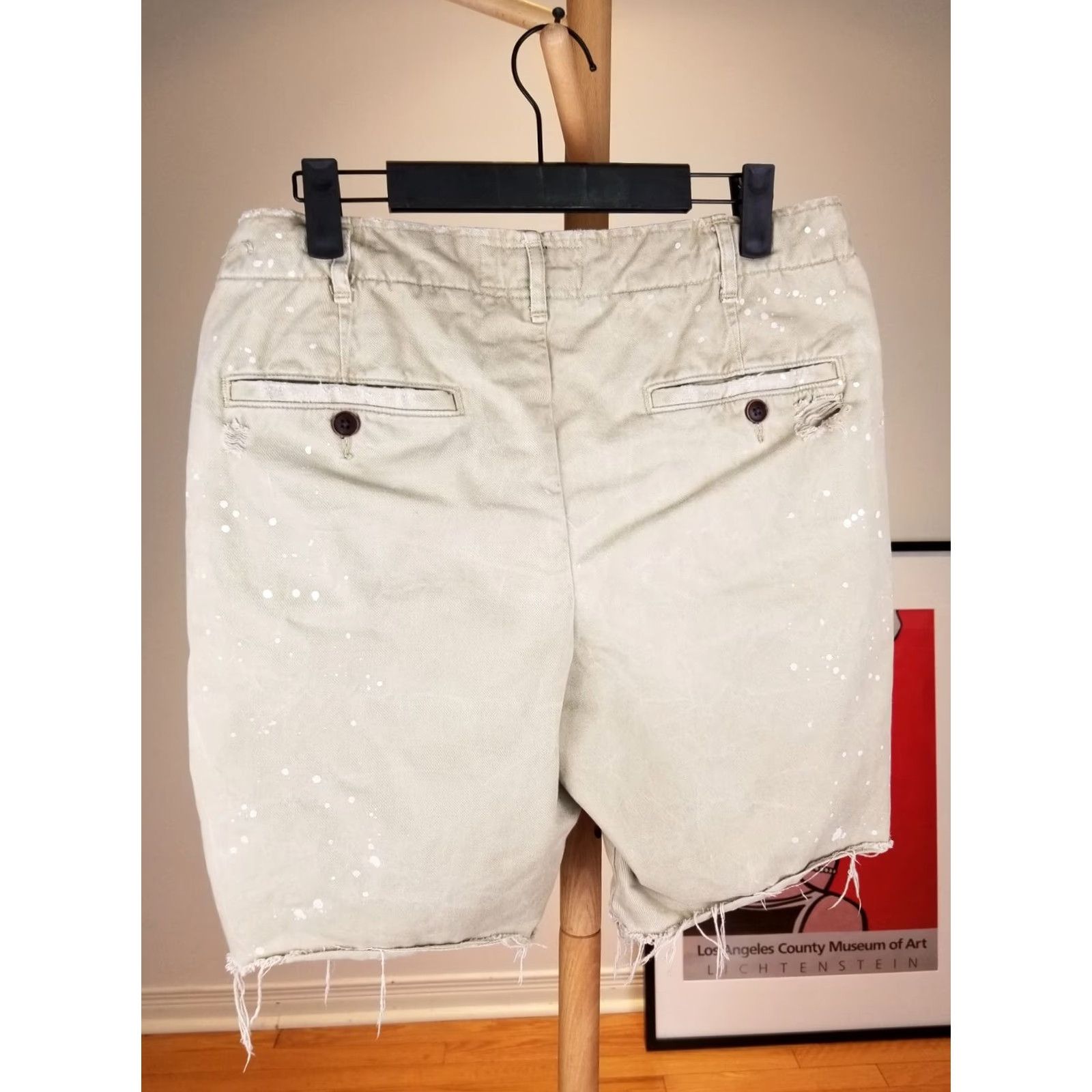 Abercrombie & Fitch VINTAGE Abercrombie & Fitch Distressed Chino Short Pants Men SZ 28 Beige 90s 00s Mens Size US 28 / EU 44 - 7 Thumbnail