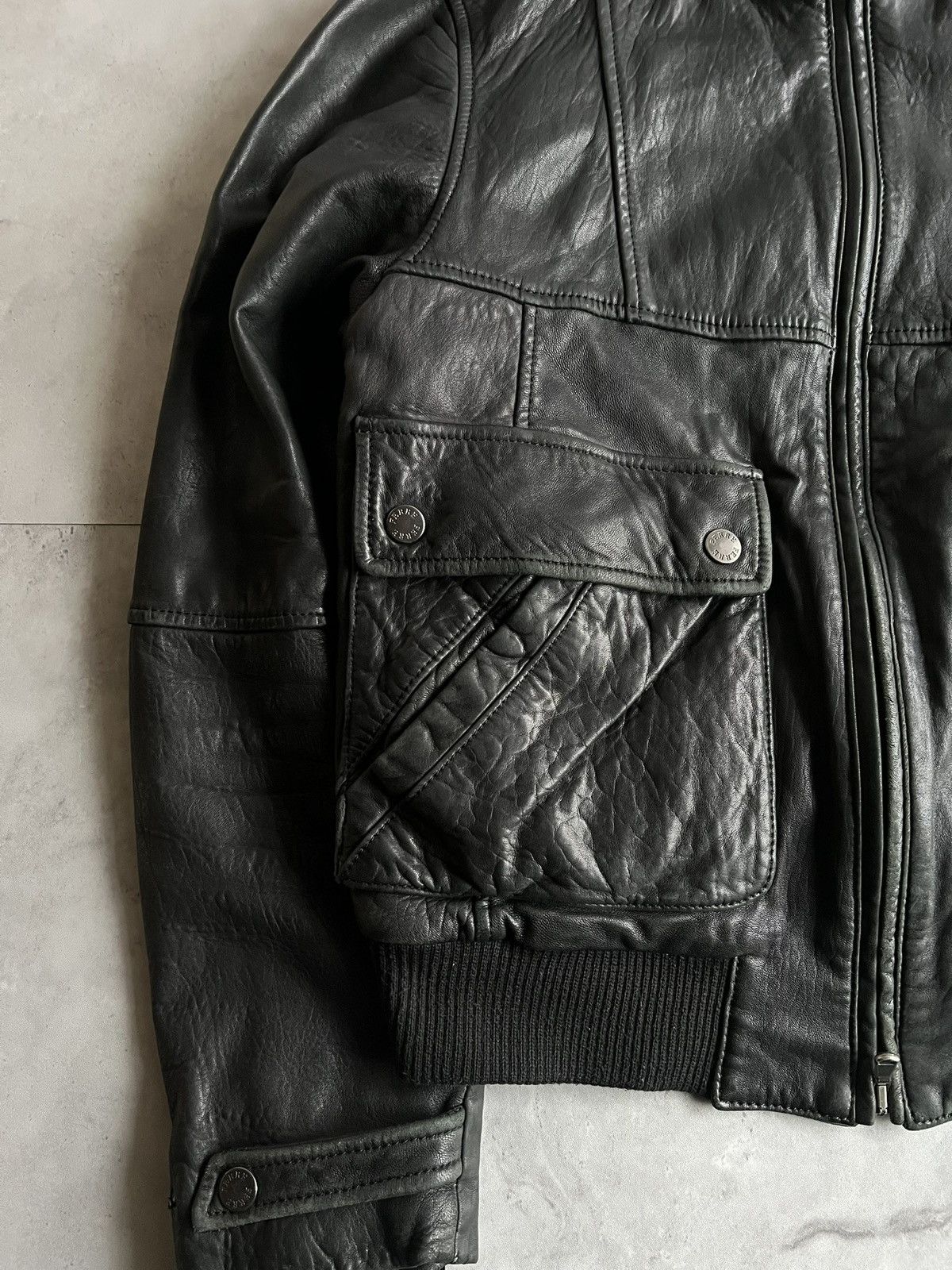 Gianfranco Ferre Gianfranco Ferre Grained Leather Bomber Jacket Size US L / EU 52-54 / 3 - 3 Thumbnail