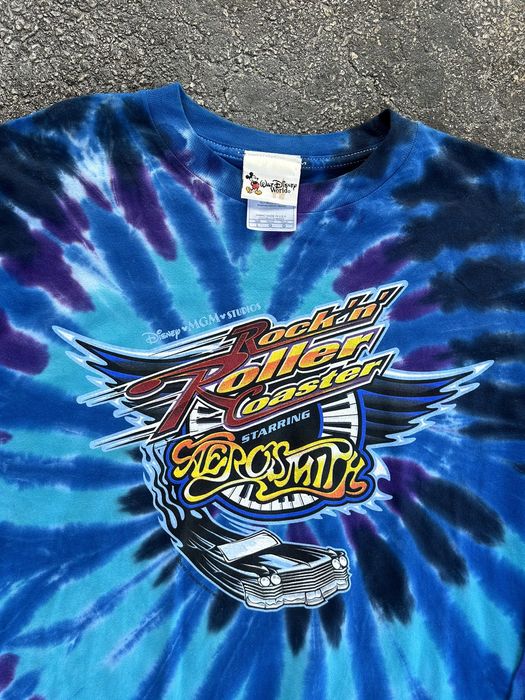 Vintage Vintage 90s Disney Aerosmith Rockin Roller Coaster T Shirt ...